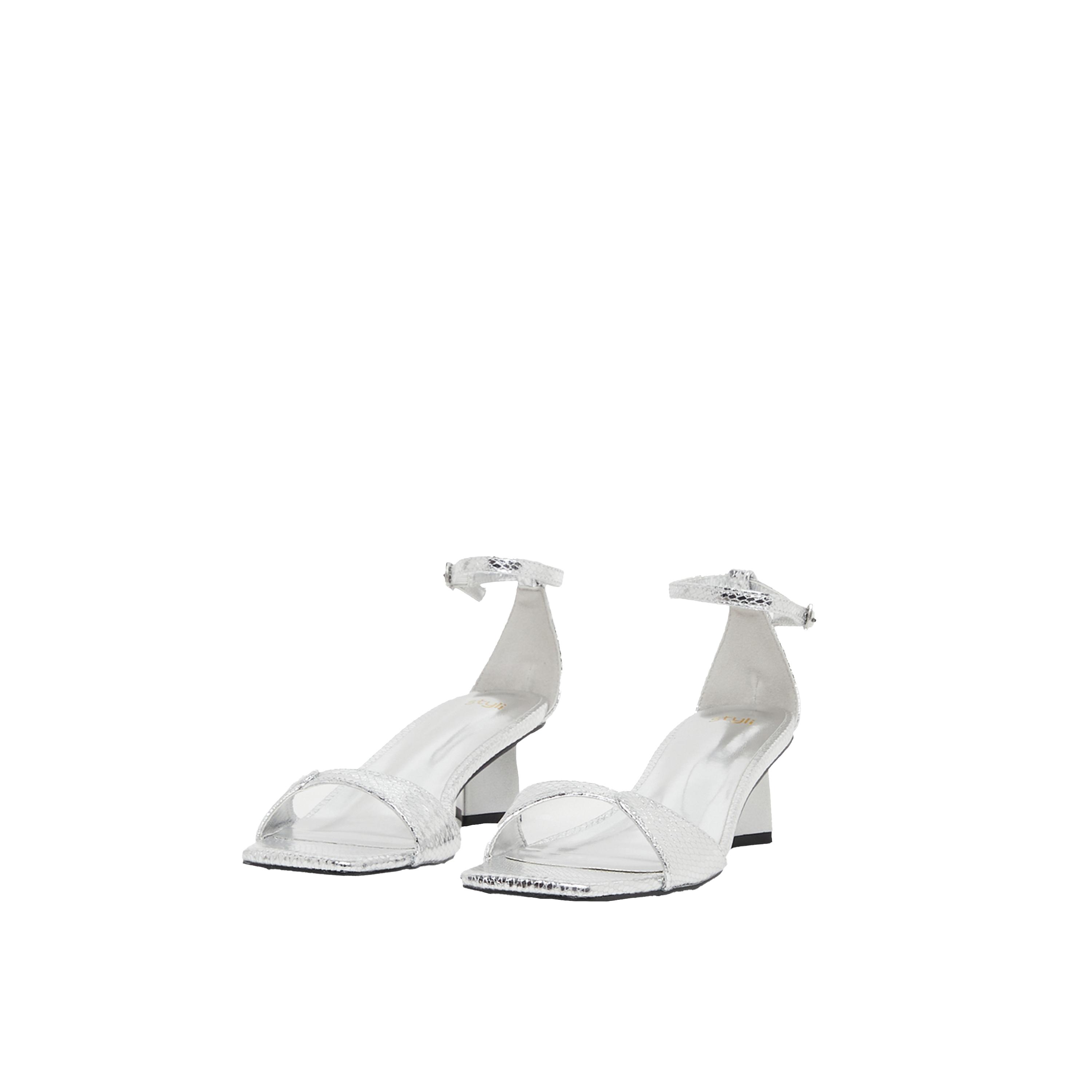 Styli Metallic Block Heel Sandals-women-shoes-sandals-heeled-image-2