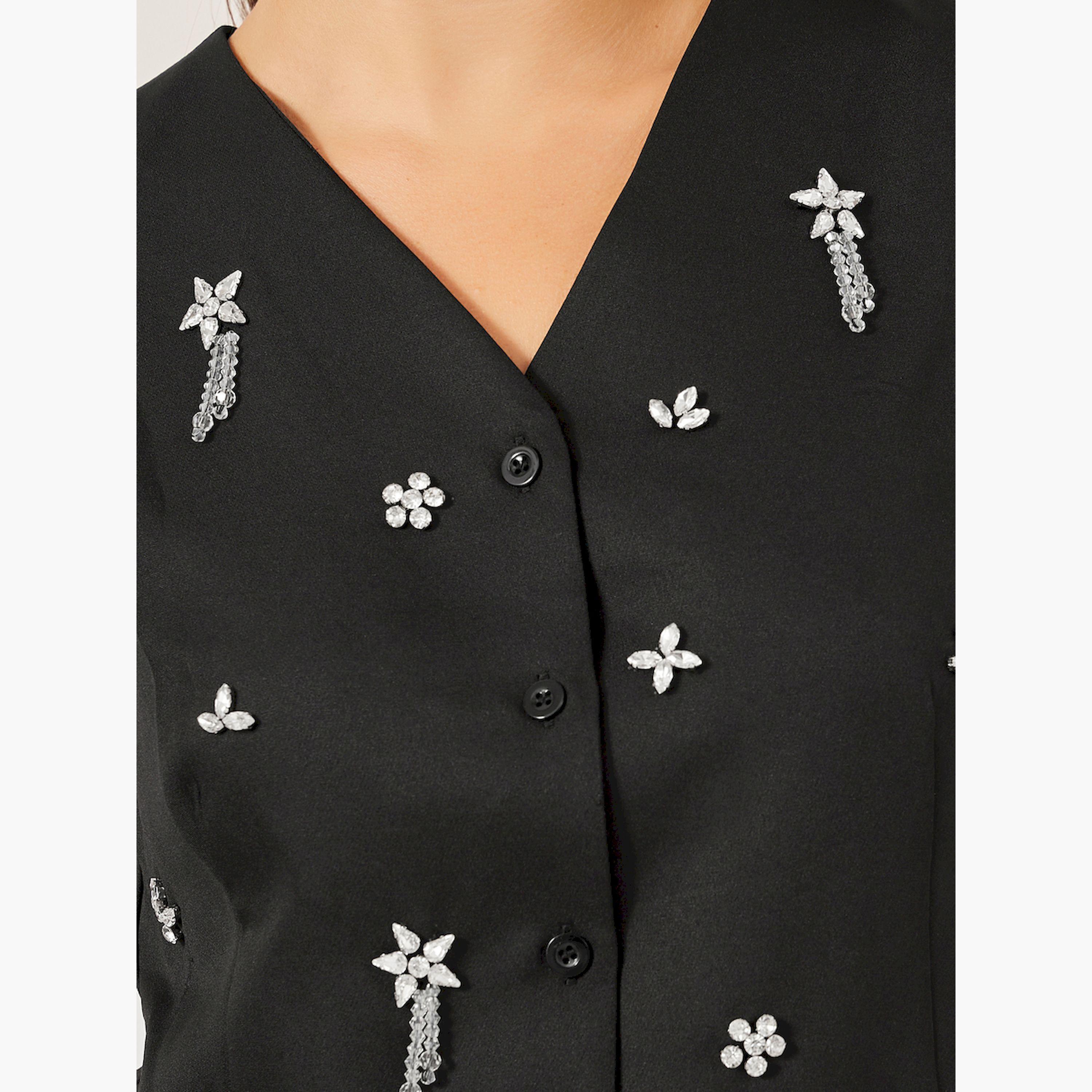 ستايلي - سترة مزينة بياقة V وحاشية غير متماثلة-women-clothing-coatsandjackets-waistcoats-image-3