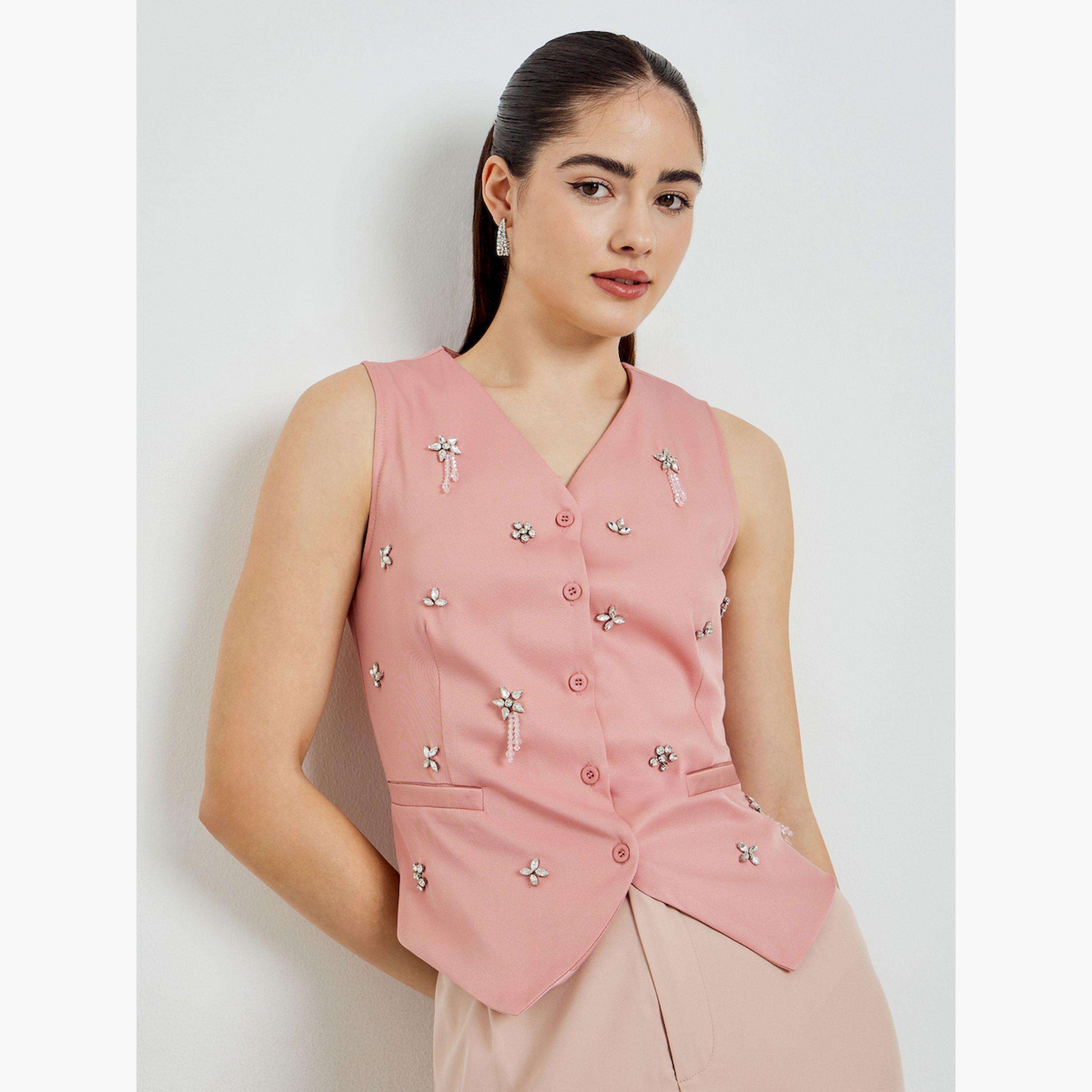 صدرية فيست بدون أكمام مزينة-women-clothing-shirtsandblouses-blouses-image-1