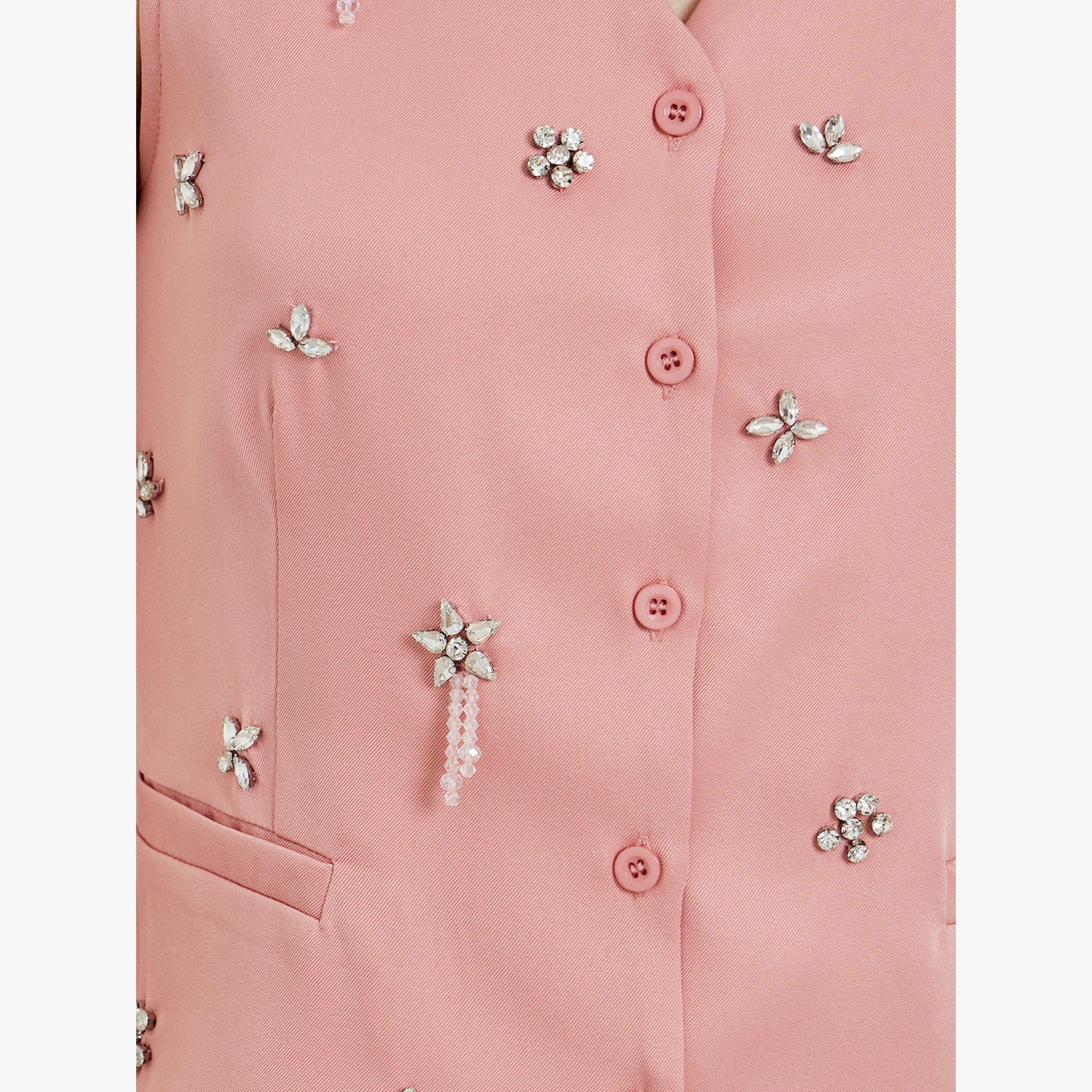 Styli Pink Embellished Sleeveless Waistcoat-women-clothing-shirtsandblouses-blouses-image-5