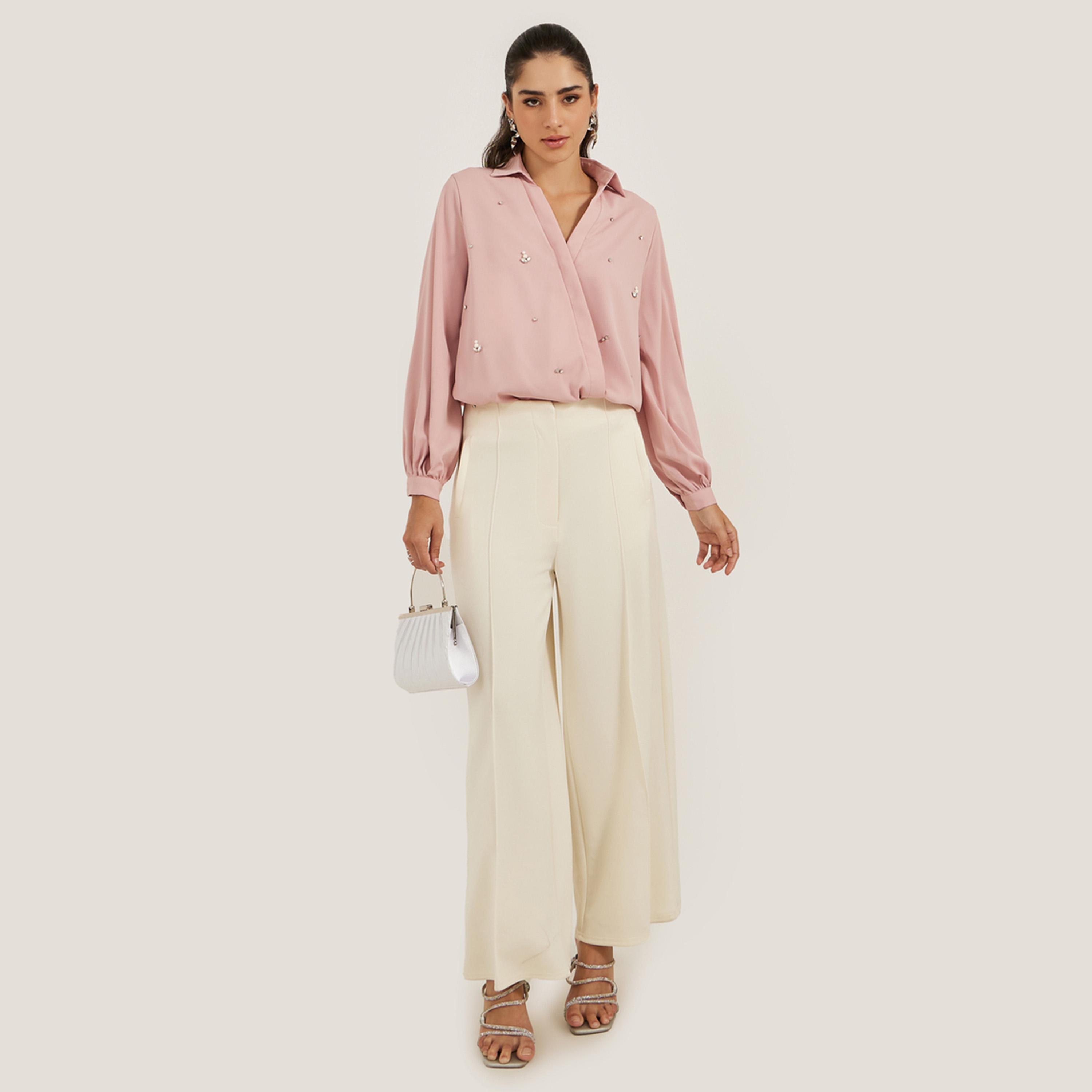 Styli Embellished Regular Fit Wrap Top-women-clothing-shirtsandblouses-blouses-image-2