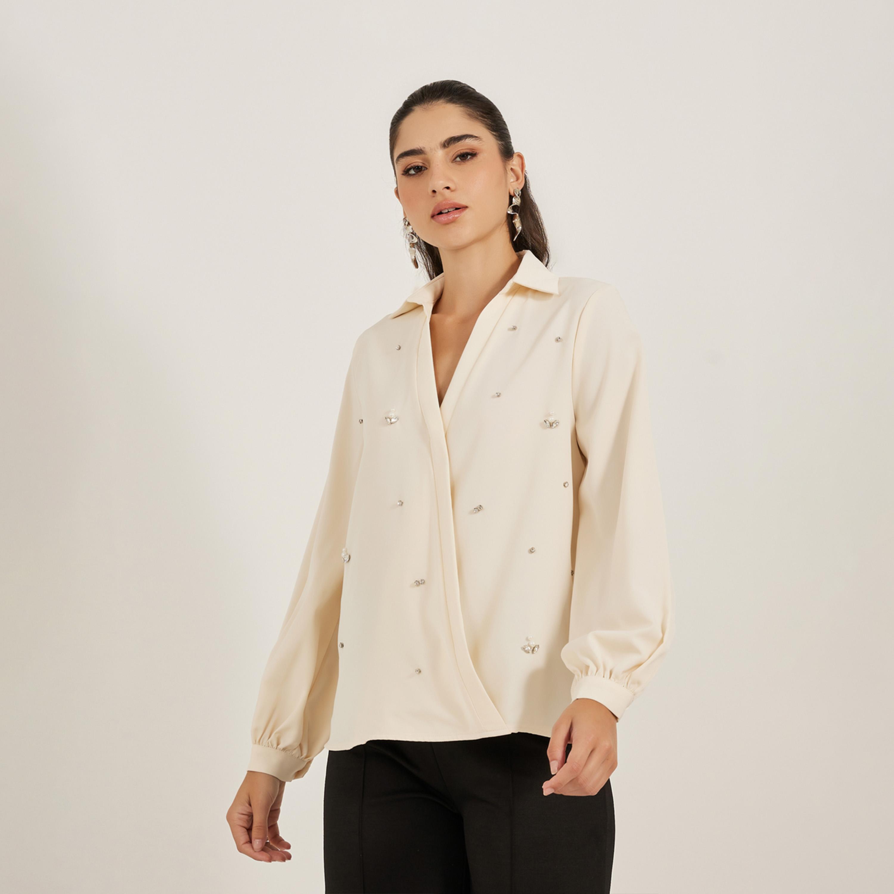 Styli Embellished Regular Fit Wrap Top-women-clothing-shirtsandblouses-blouses-image-3