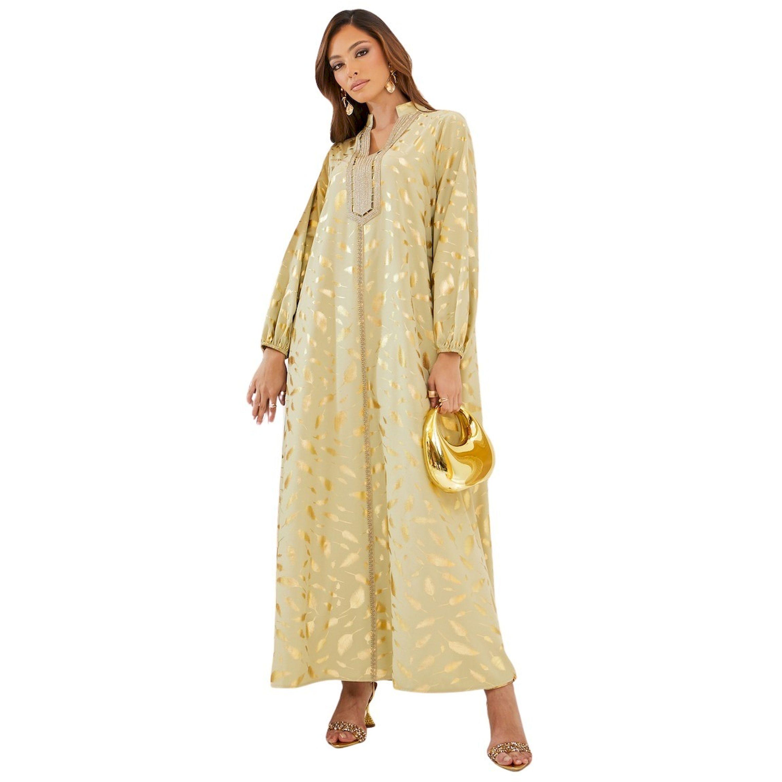 أميرة x ستايلي جلابية بطبعة فويل وتفاصيل دانتيل-women-arabicclothing-jalabiyas-image-2
