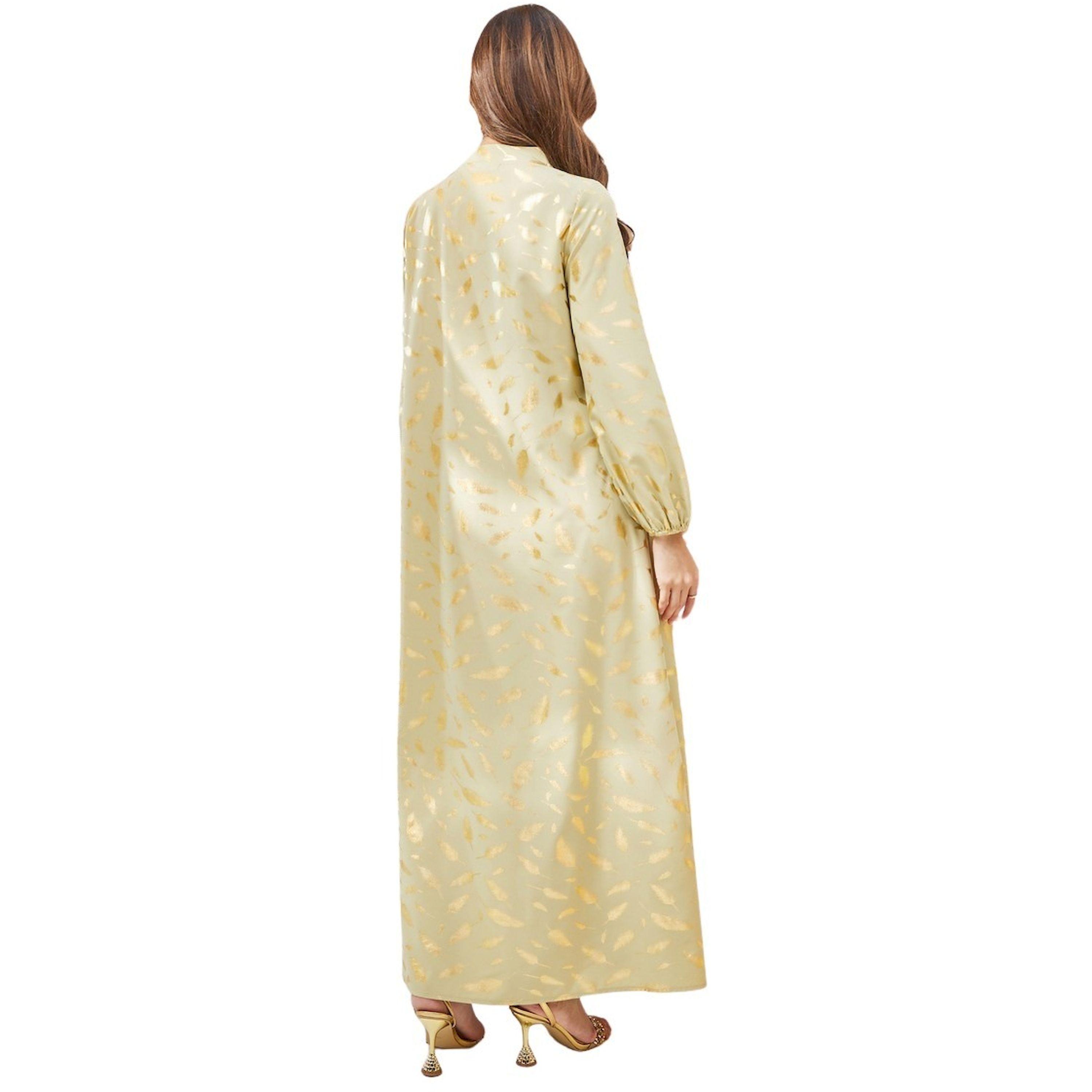 أميرة x ستايلي جلابية بطبعة فويل وتفاصيل دانتيل-women-arabicclothing-jalabiyas-image-5