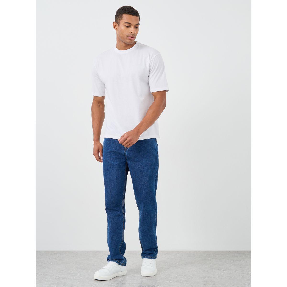 Styli Solid Mid Rise Relaxed Fit Jeans-men-clothing-bottoms-jeans-image-2