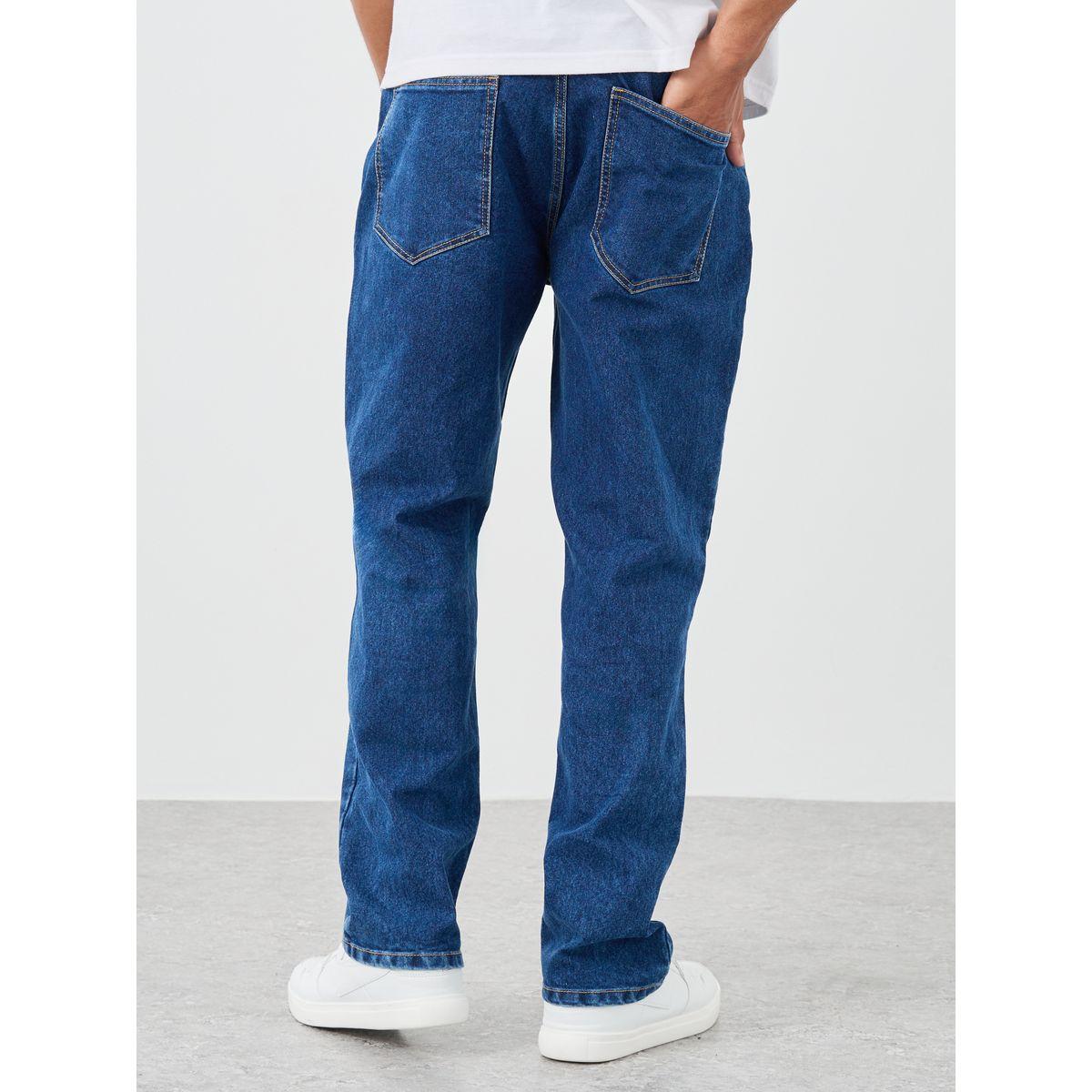 Styli Solid Mid Rise Relaxed Fit Jeans-men-clothing-bottoms-jeans-image-4