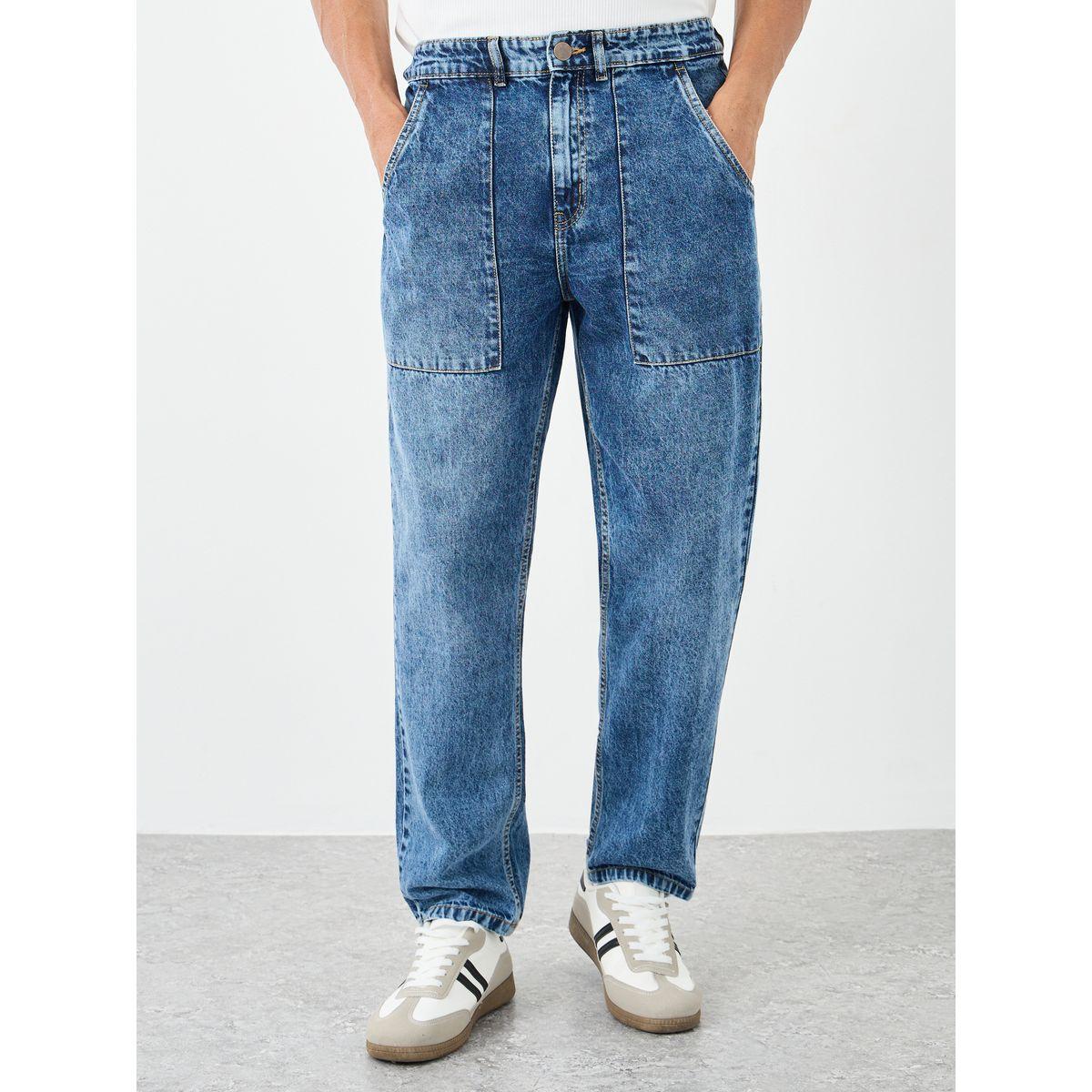 Styli Mid Rise Washed Tapered Fit Jeans-men-clothing-bottoms-jeans-image-1