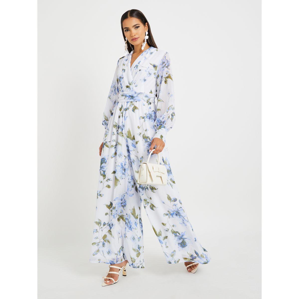 Styli Floral Print V-Neck Wide Leg Jumpsuit-women-clothing-jumpsuits-image-1