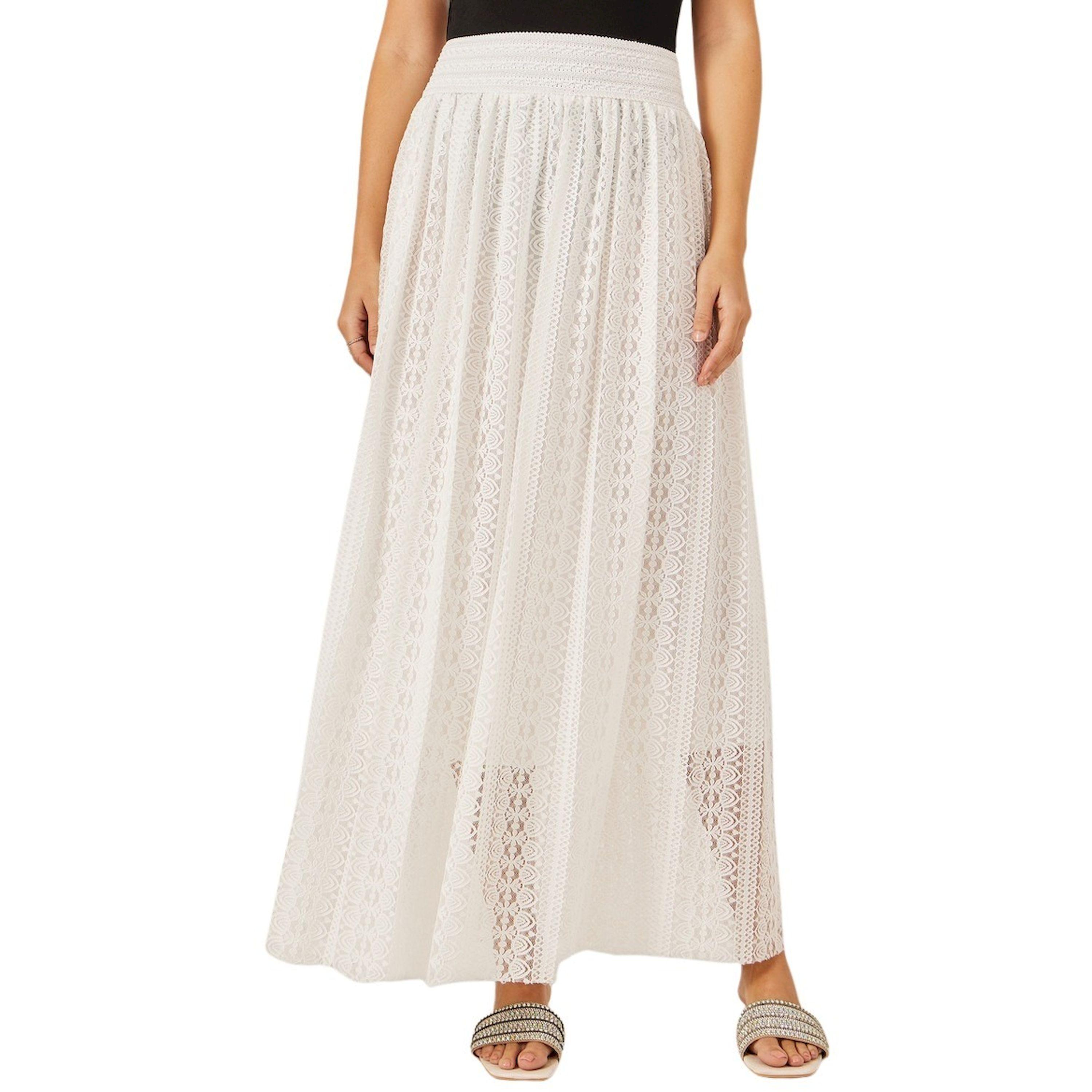 Styli Lace A-Line Maxi Dress with Elasticated Waistband-women-clothing-skirts-image-2