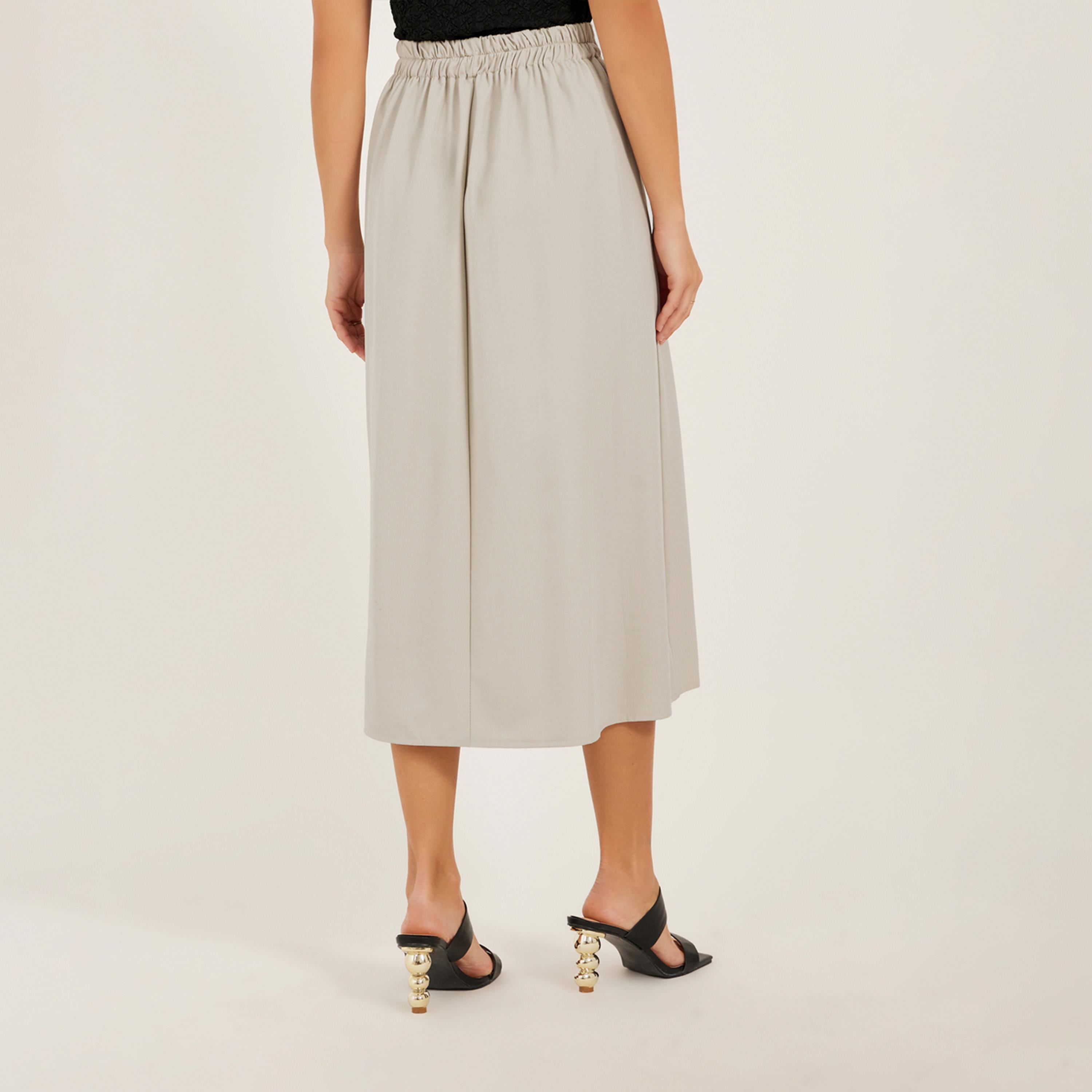 Styli Pleated A-Line Midi Skirt with Tie-Up Detail-women-clothing-bottoms-skirts-image-4