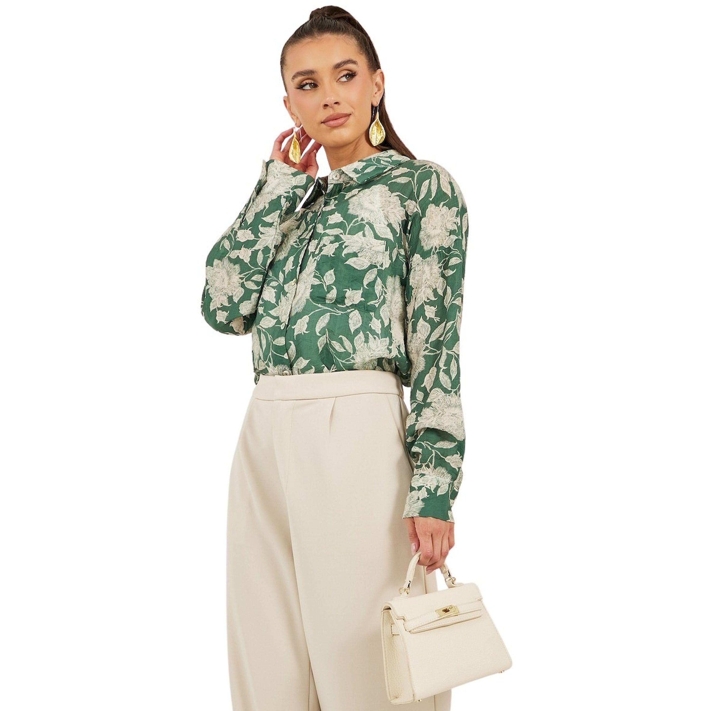 Styli Floral Print Spread Collar Oversized Shirt-women-clothing-shirtsandblouses-shirts-image-1