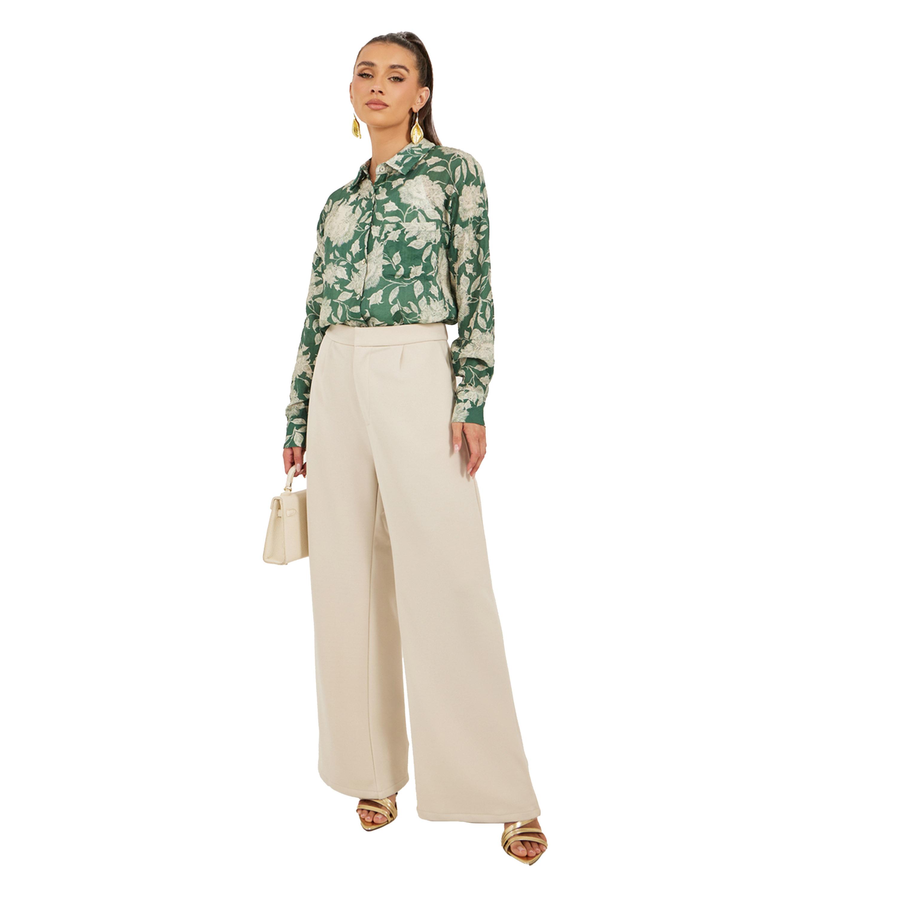 Styli Floral Print Spread Collar Oversized Shirt-women-clothing-shirtsandblouses-shirts-image-2