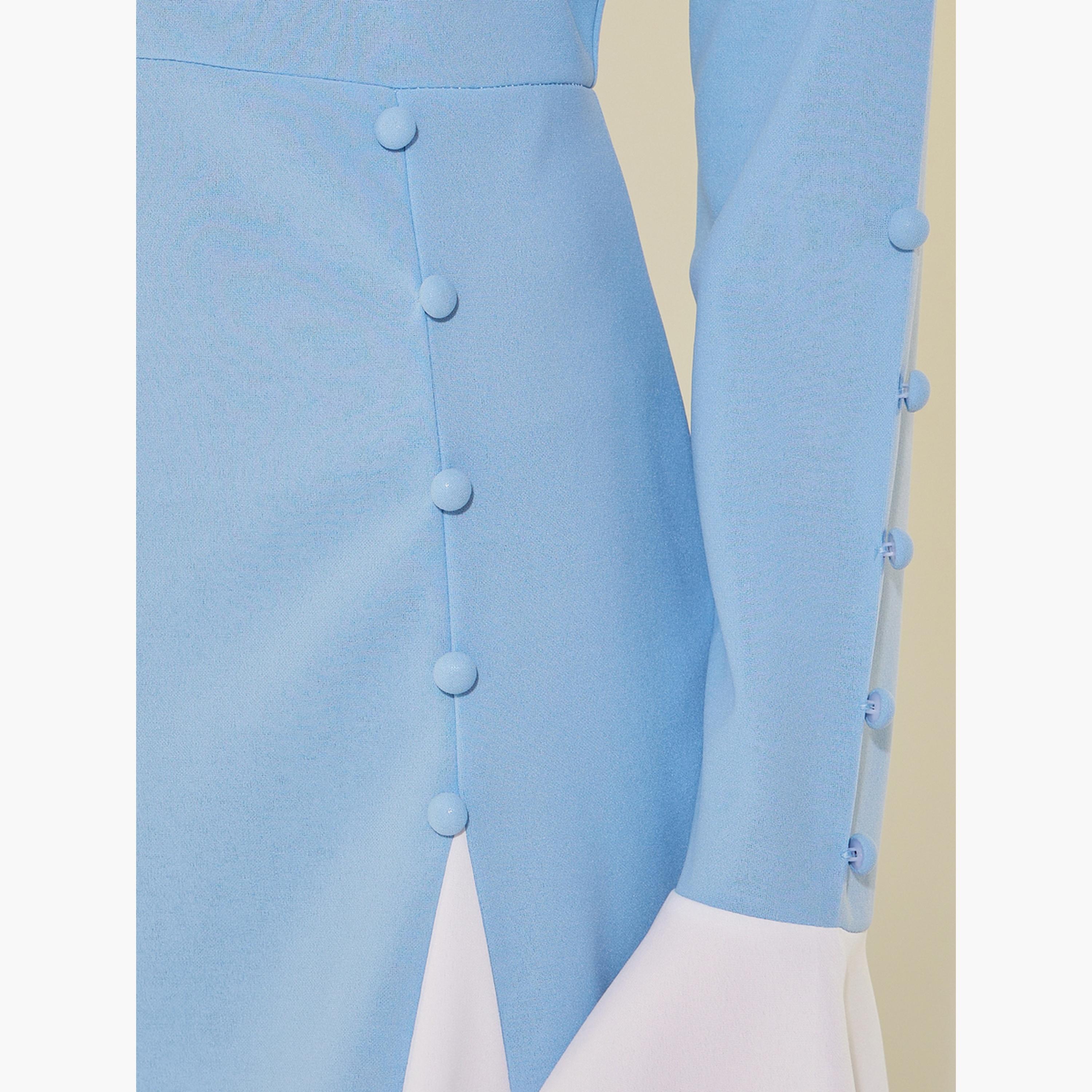 Take Two Contrast Flounce Cuff Maxi Dress with Button Detail-women-clothing-dresses-image-5