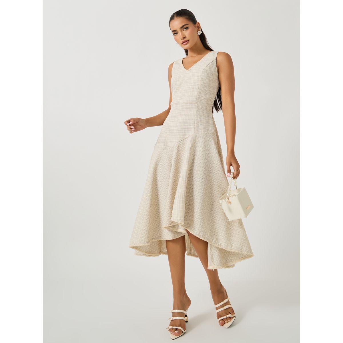 فستان ميدي تويد بلا أكمام-women-clothing-dresses-image-1