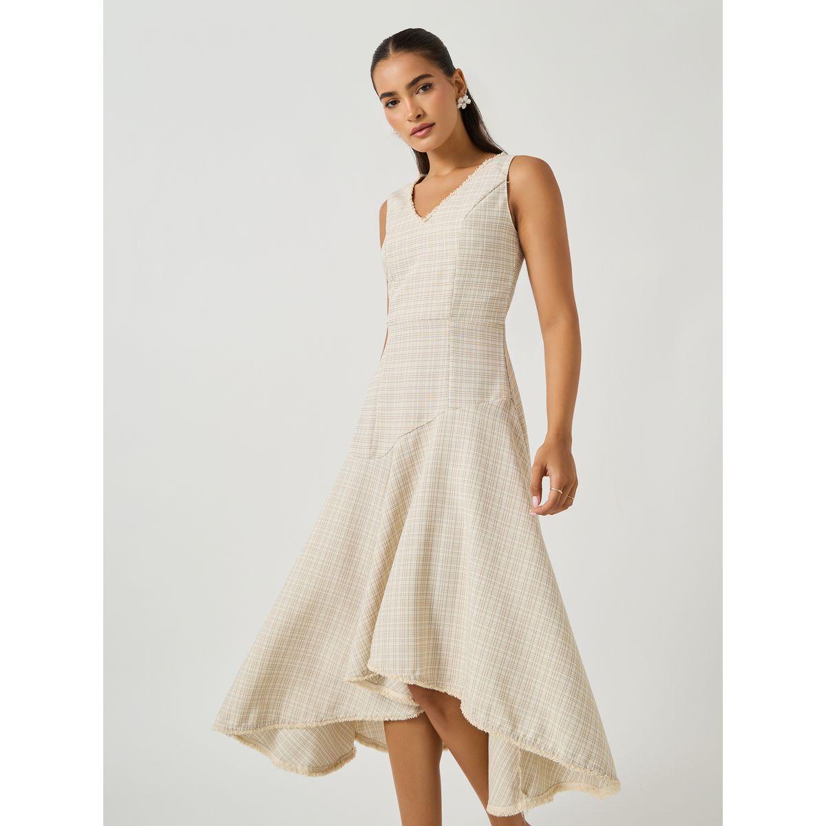 Styli Tweed Sleeveless A-Line Midi Dress-women-clothing-dresses-image-3