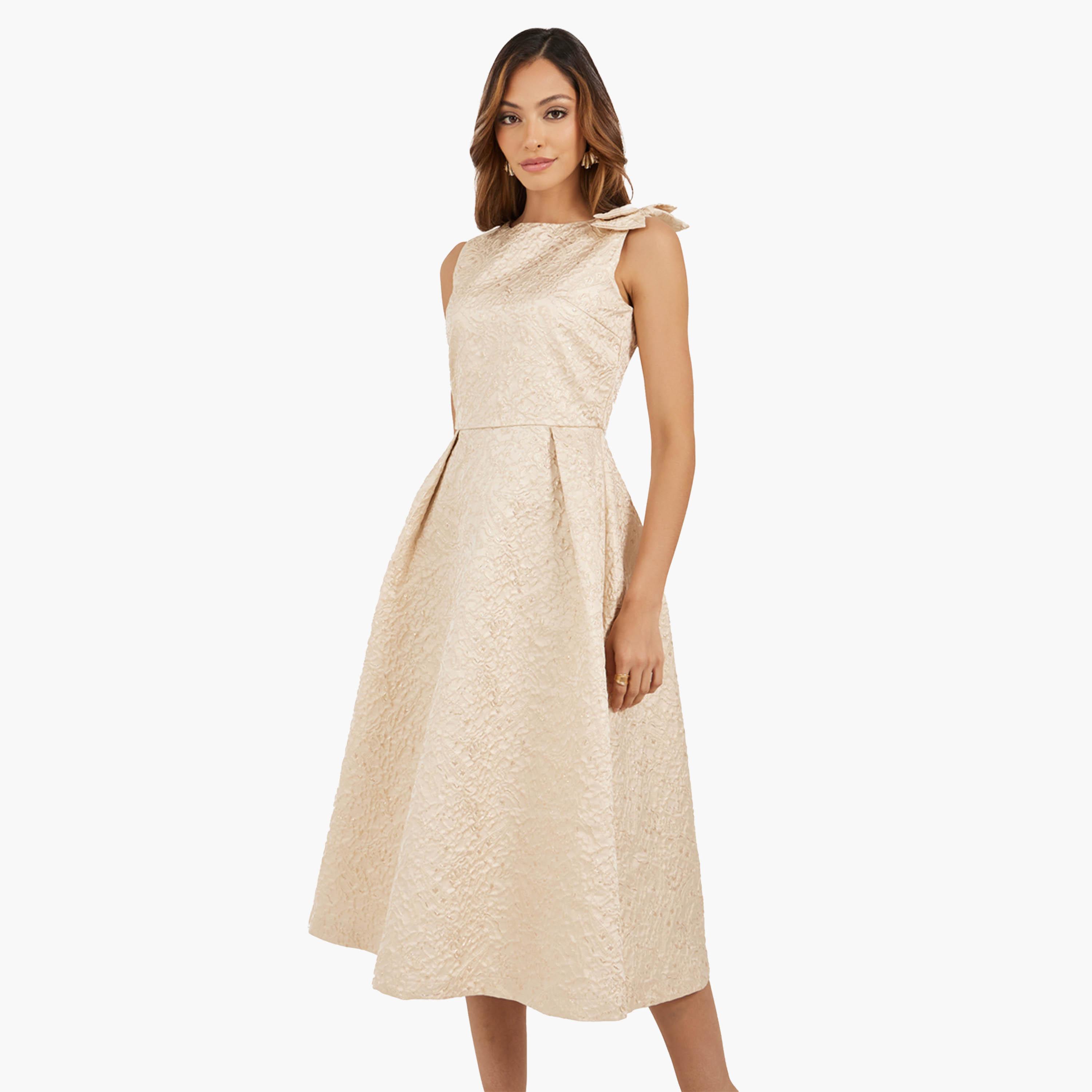 ستايلي - فستان ميدي بدون أكمام بقصّة A بتصميم ذاتي-women-clothing-dresses-image-3
