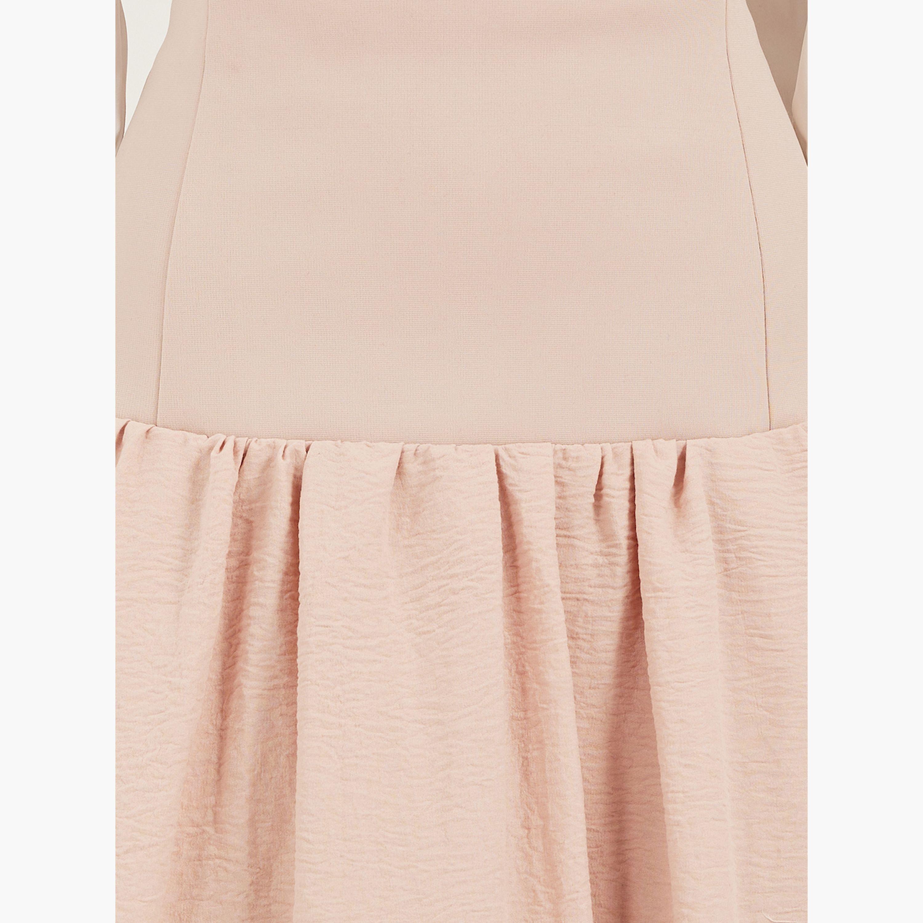 ستايلي - تنورة متوسطة الطول بقصة A وحافة منفوخة وخصر مرتفع-women-clothing-bottoms-skirts-image-3