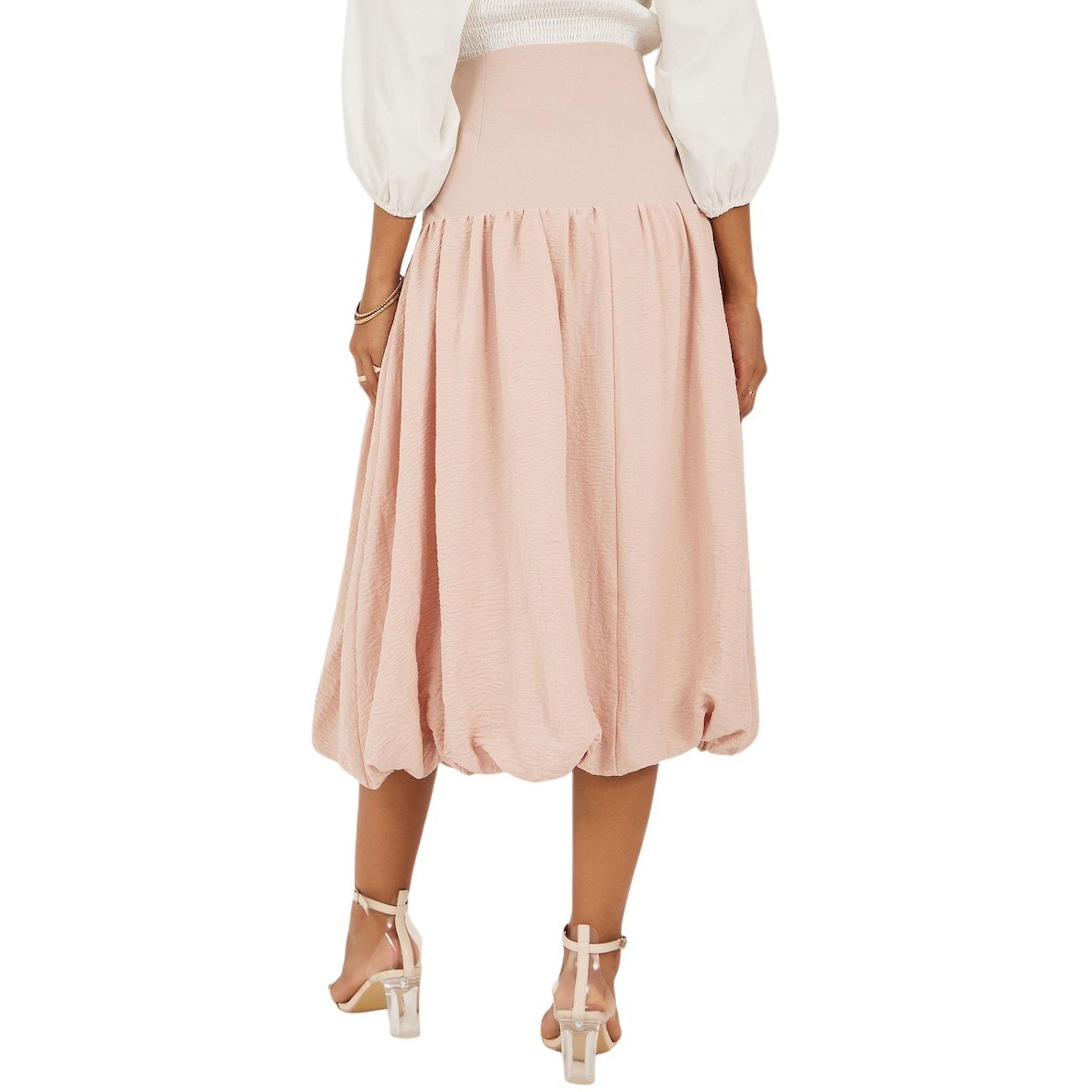 ستايلي - تنورة متوسطة الطول بقصة A وحافة منفوخة وخصر مرتفع-women-clothing-bottoms-skirts-image-4