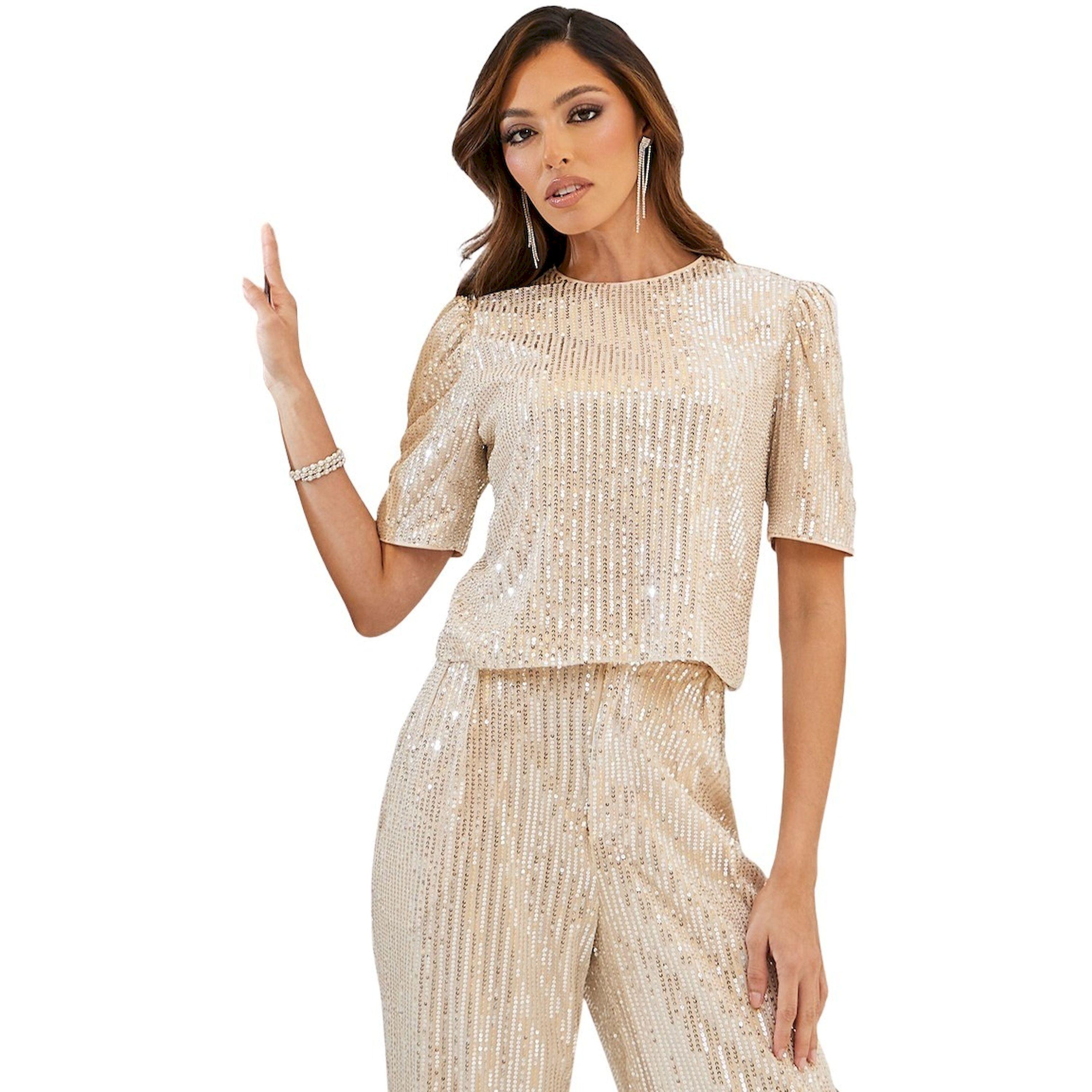 Styli Sequined Embellished Short Sleeve Top-women-clothing-shirtsandblouses-blouses-image-2