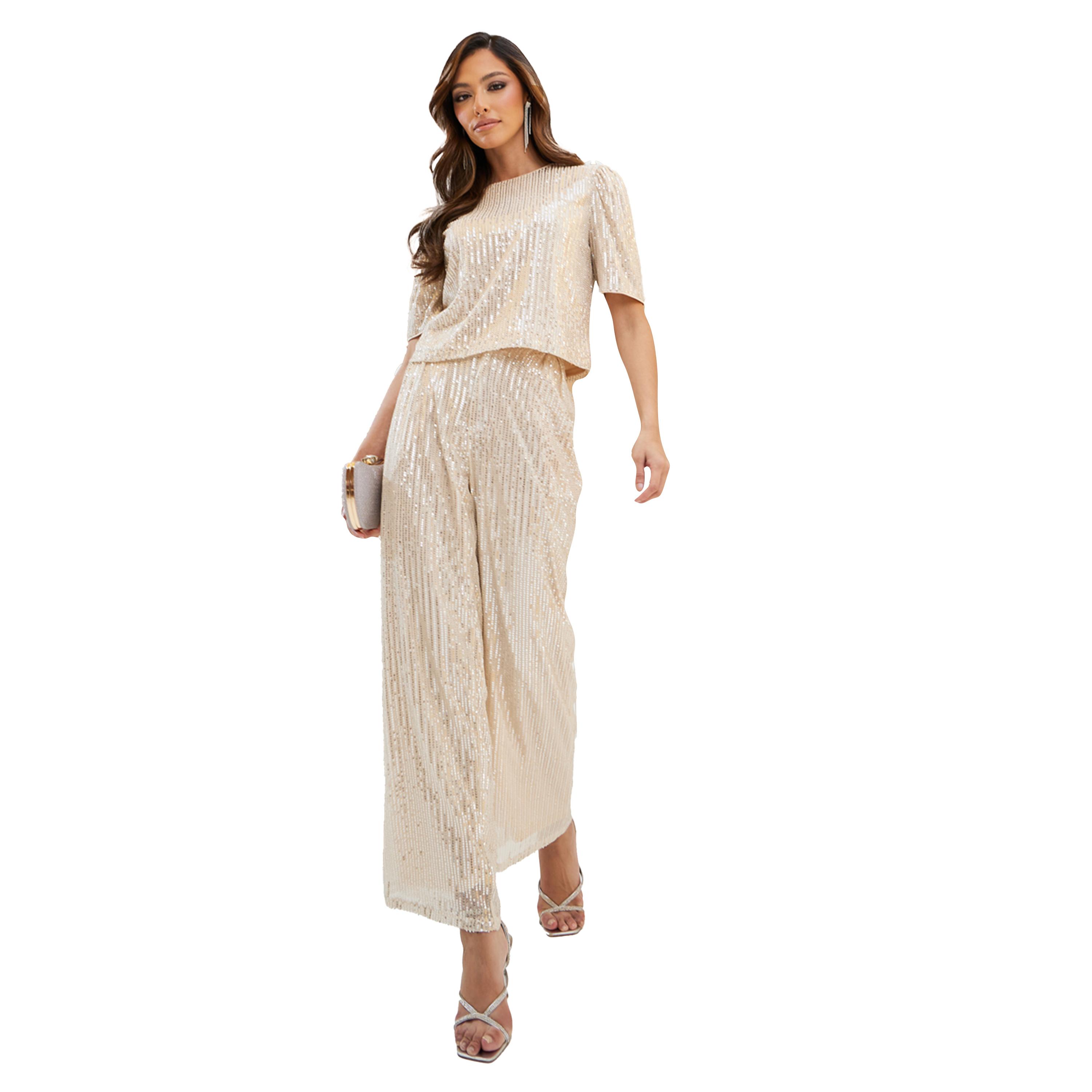 Styli Sequined Embellished Short Sleeve Top-women-clothing-shirtsandblouses-blouses-image-3