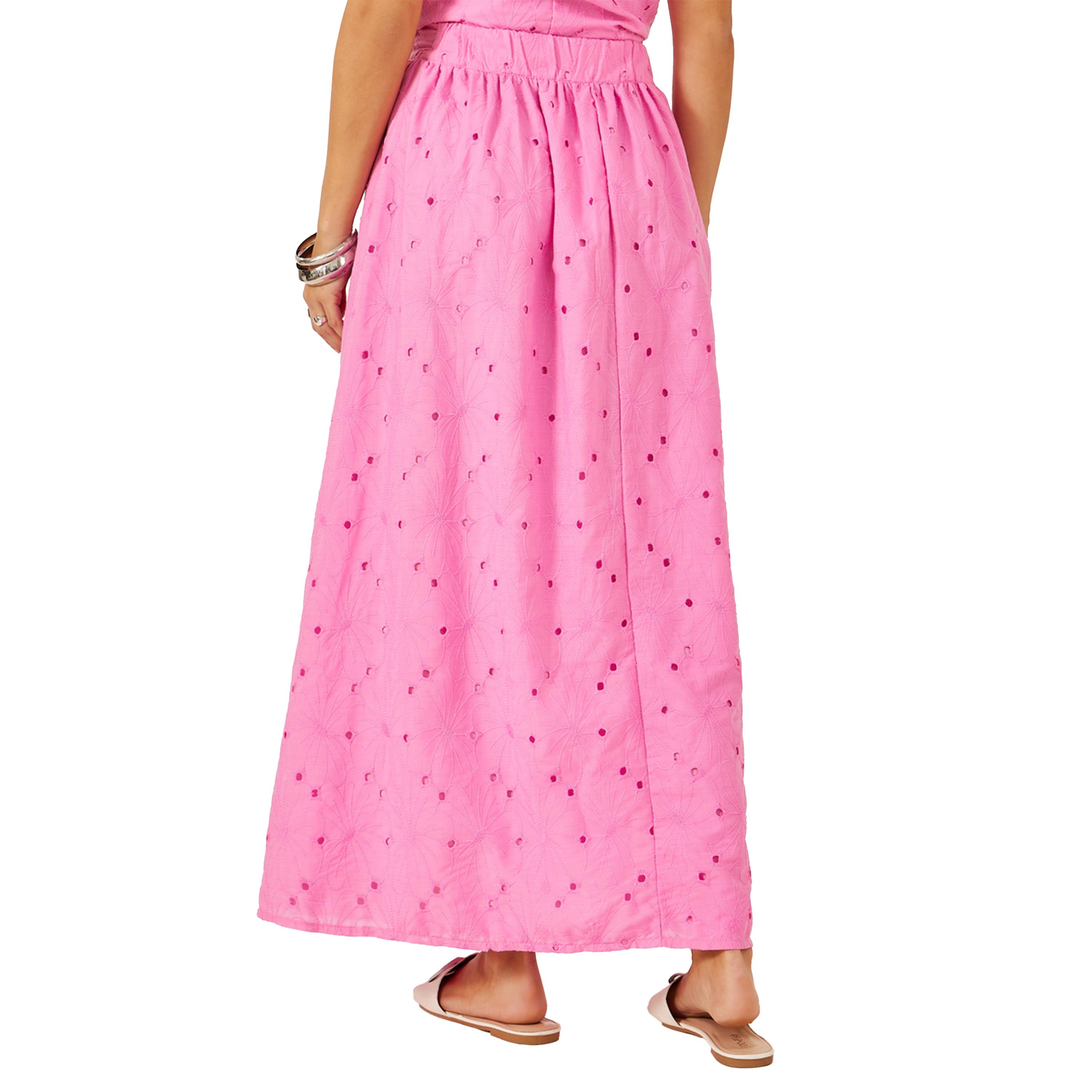 تنورة طويلة شيفلي بحافة واسعة وشق-women-clothing-bottoms-skirts-image-4