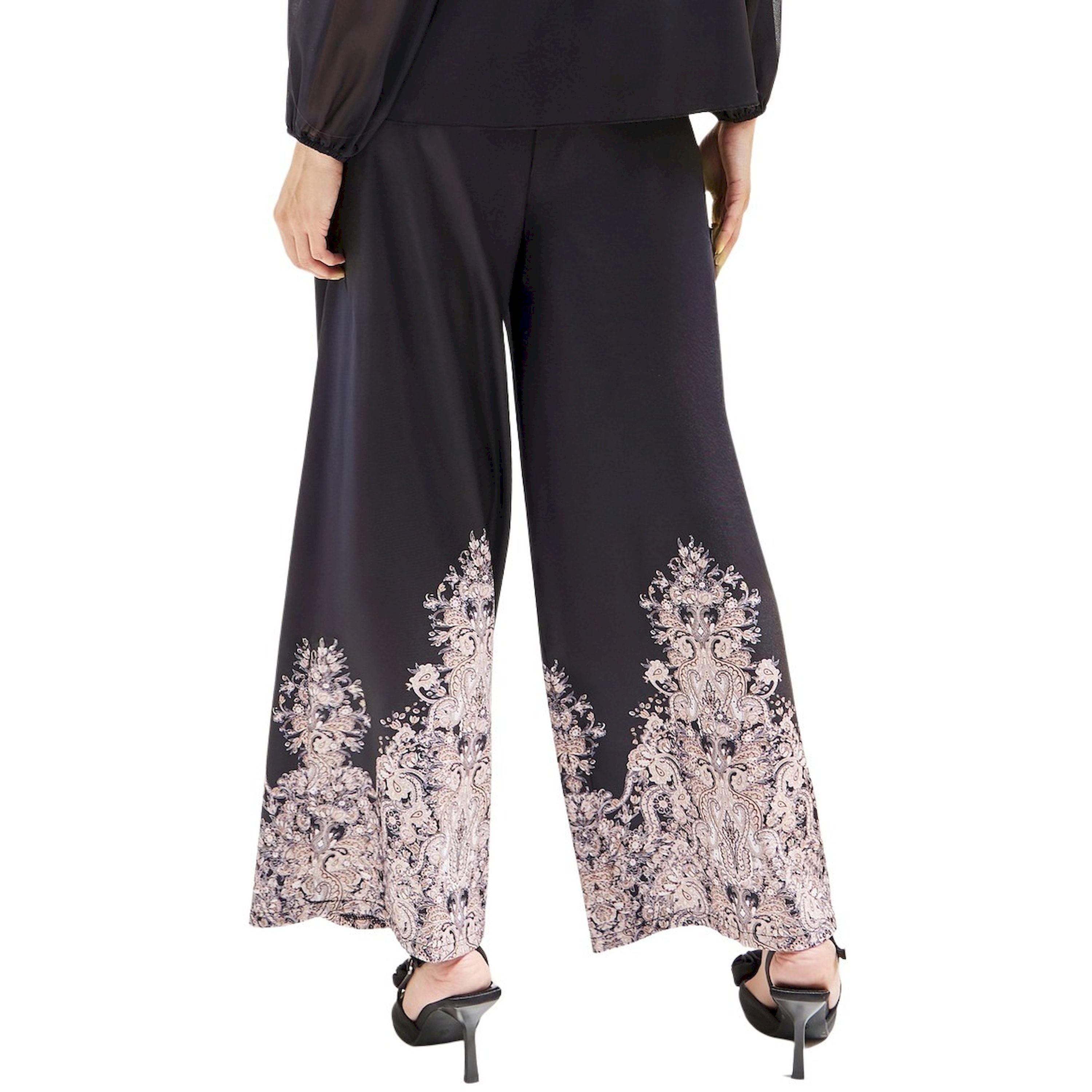 ستايلي- بنطلون واسع الساق بتصميم الكتان بطباعة Styli Placement-women-clothing-bottoms-trousers-image-4