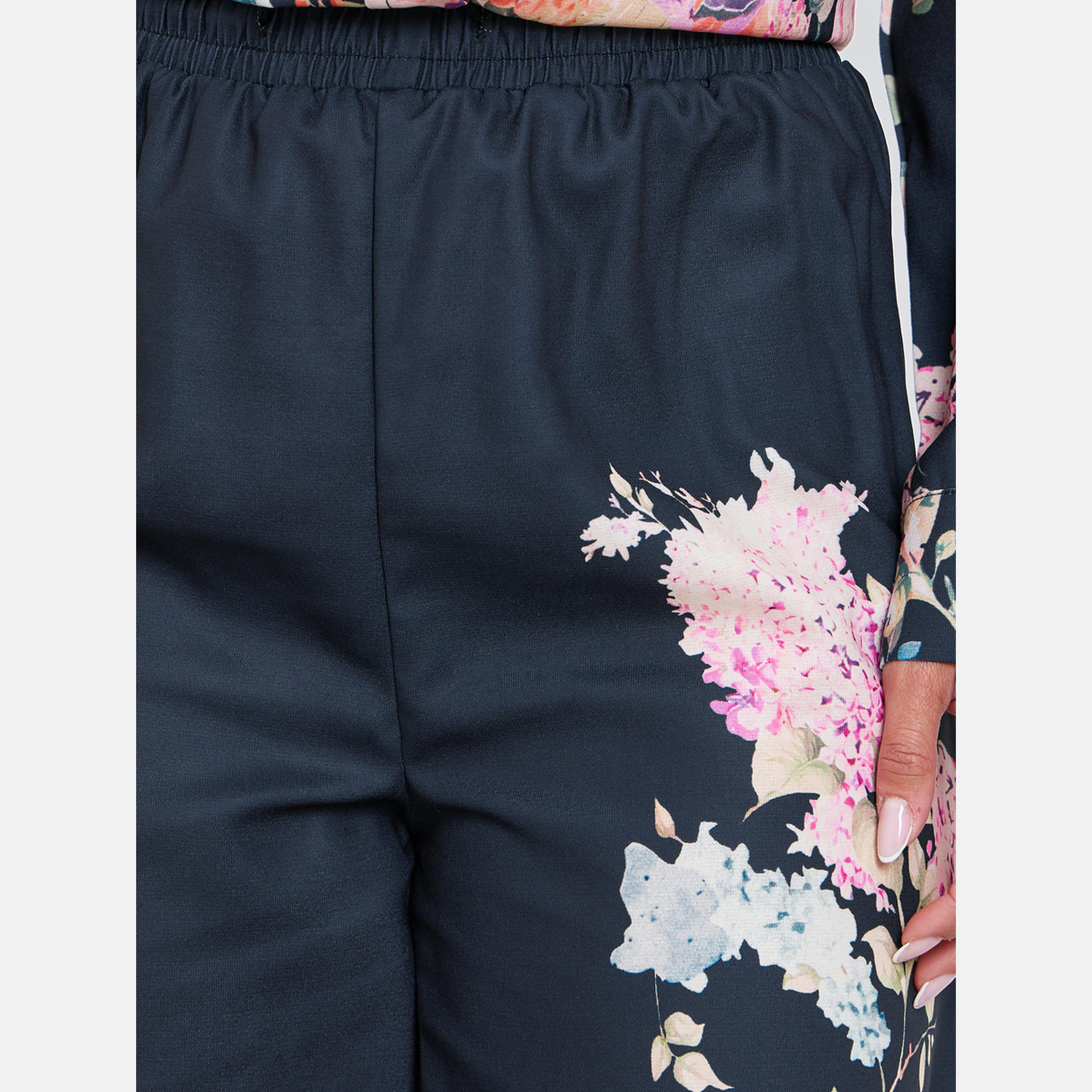 ستايلي - بنطال واسع الساق بطبعة زهور-women-clothing-bottoms-trousers-image-3
