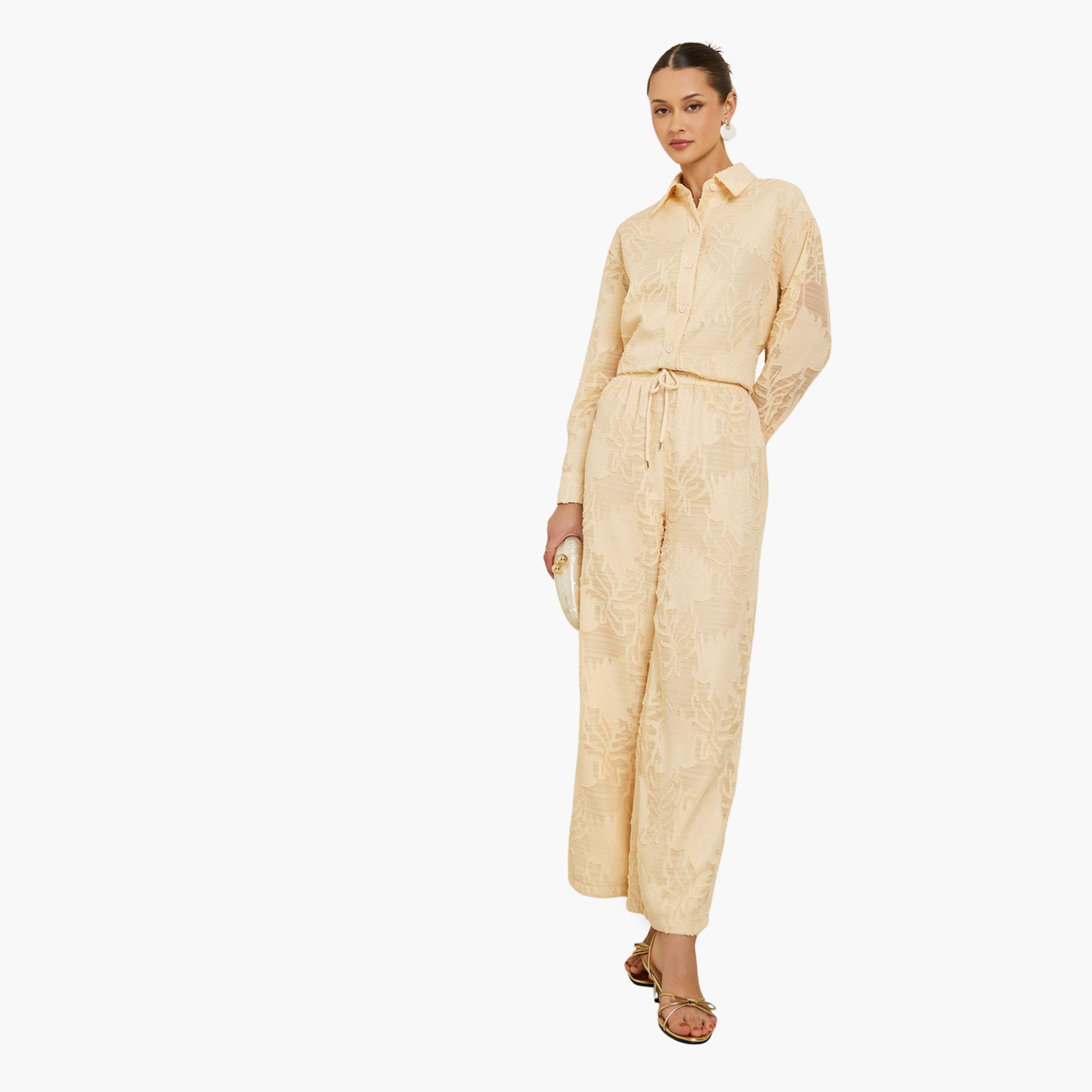 بنطال بملمس بارز وأرجل واسعة-women-clothing-bottoms-trousers-image-2