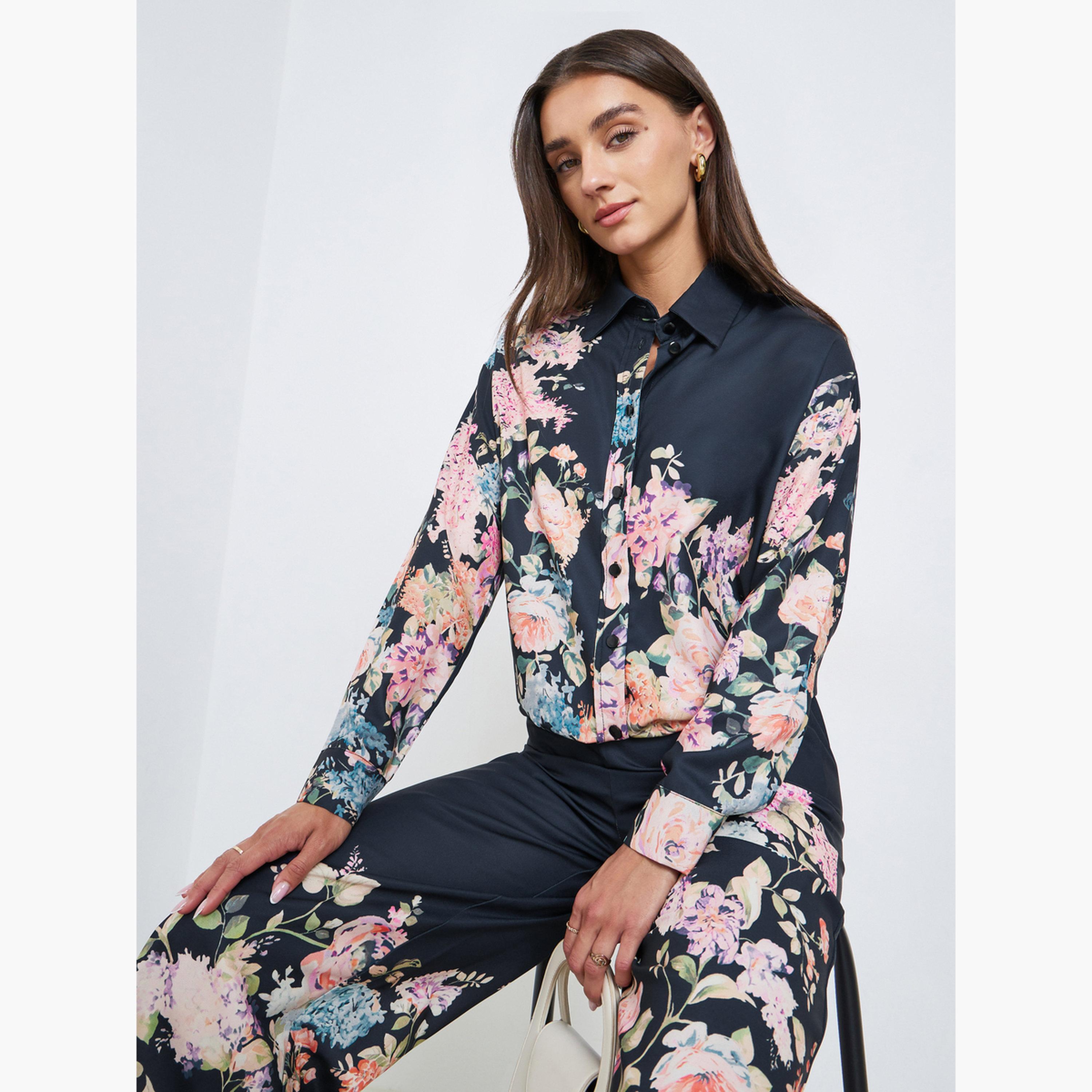 Styli Women Floral Print Long Sleeve Shirt-women-clothing-shirtsandblouses-shirts-image-3