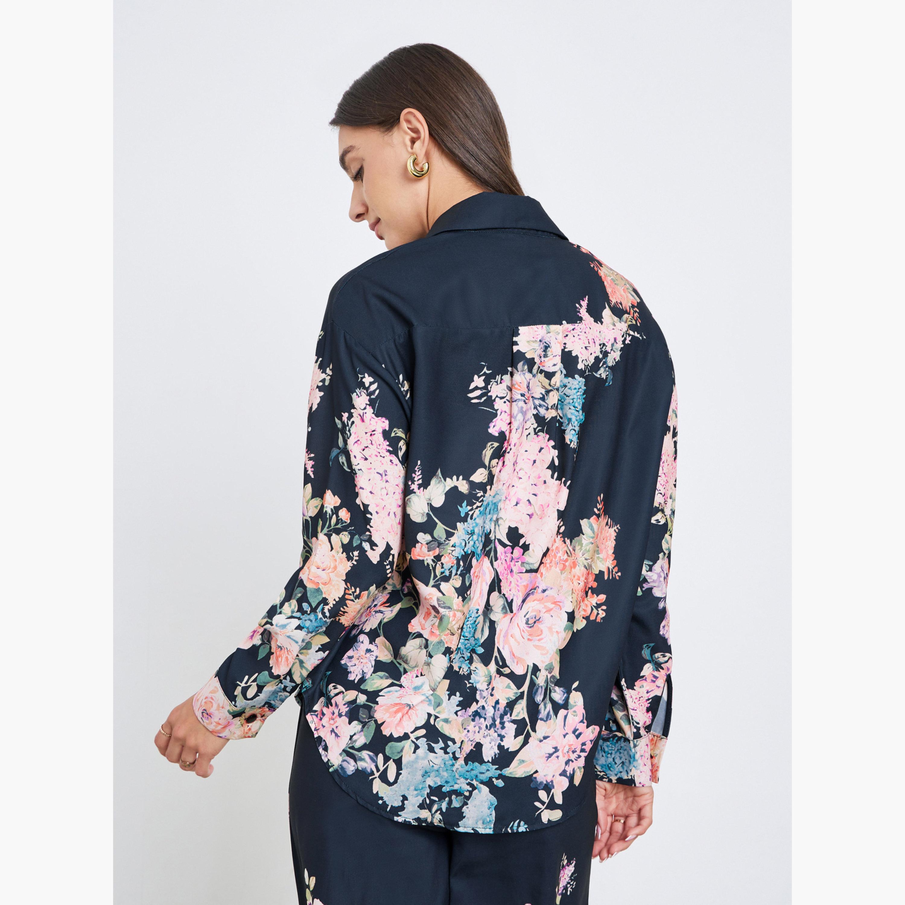 Styli Women Floral Print Long Sleeve Shirt-women-clothing-shirtsandblouses-shirts-image-6