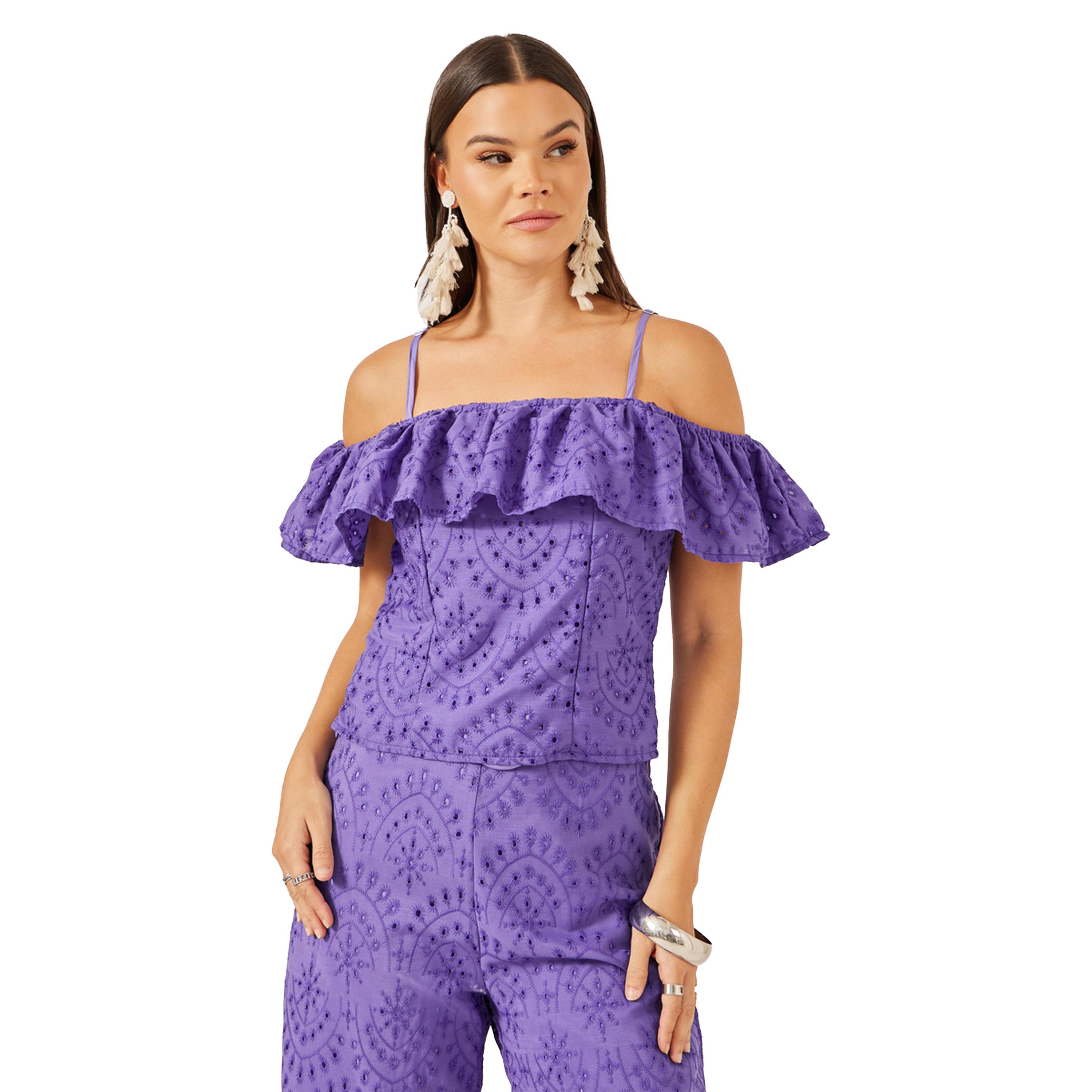 Styli Schiffli Embroidered Off Shoulder Top-women-clothing-shirtsandblouses-blouses-image-2