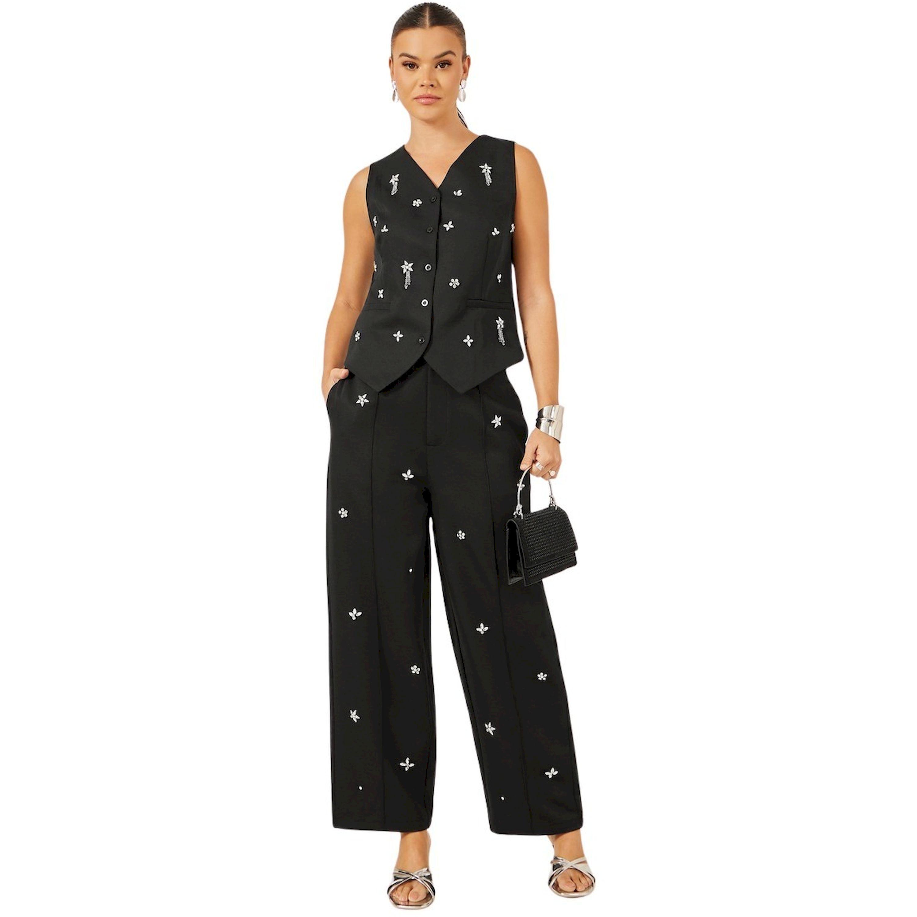 ستايلي - بنطال مطرز بخصر متوسط الارتفاع-women-clothing-bottoms-trousers-image-1