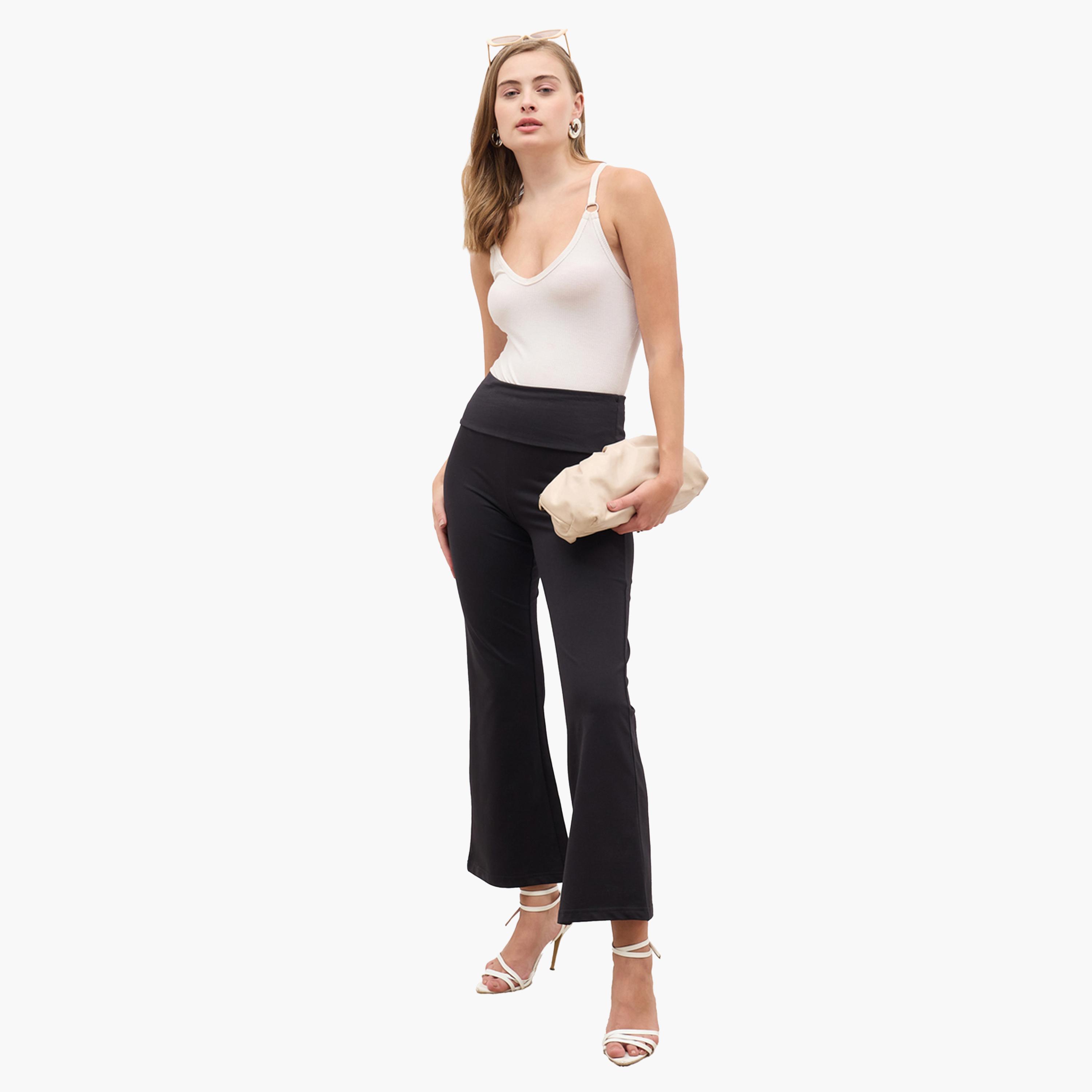 ستايلي-  بنطال ضيق واسع بخصر مطاطي-women-clothing-bottoms-trousers-image-2