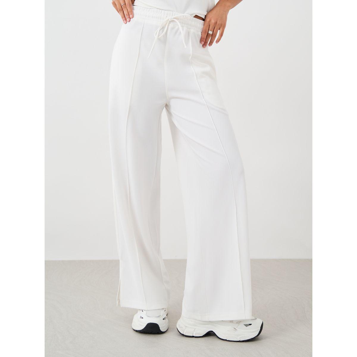 جوغر بأرجل واسعة وتفاصيل درزات مع شق-women-clothing-bottoms-joggers-image-2