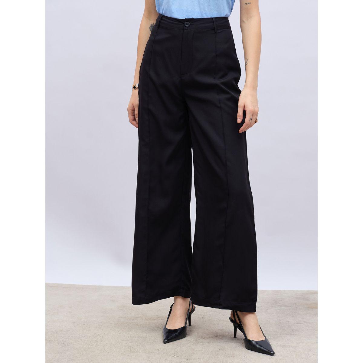 Styli Solid Tailored Wide Leg Pants with Pin Tuck Detail-women-clothing-bottoms-trousers-image-2