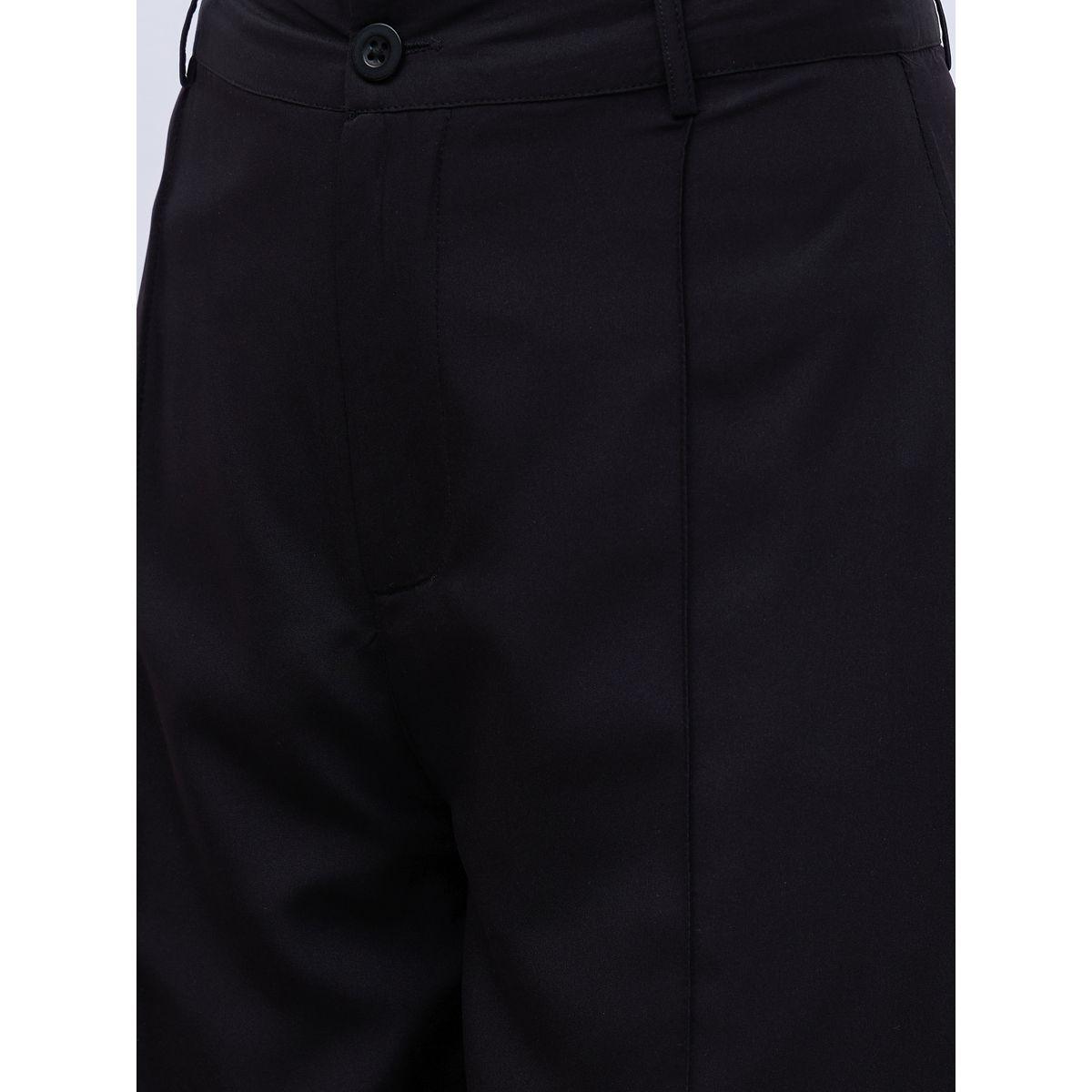 Styli Solid Tailored Wide Leg Pants with Pin Tuck Detail-women-clothing-bottoms-trousers-image-4