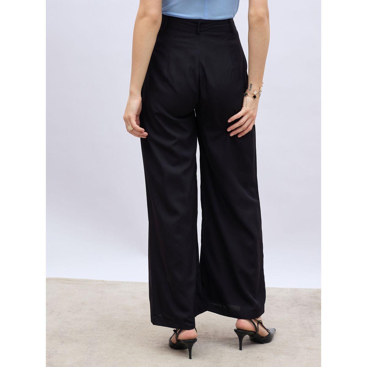 بنطال سادة بأرجل واسعة وتفاصيل محزوزة-women-clothing-bottoms-trousers-image-5