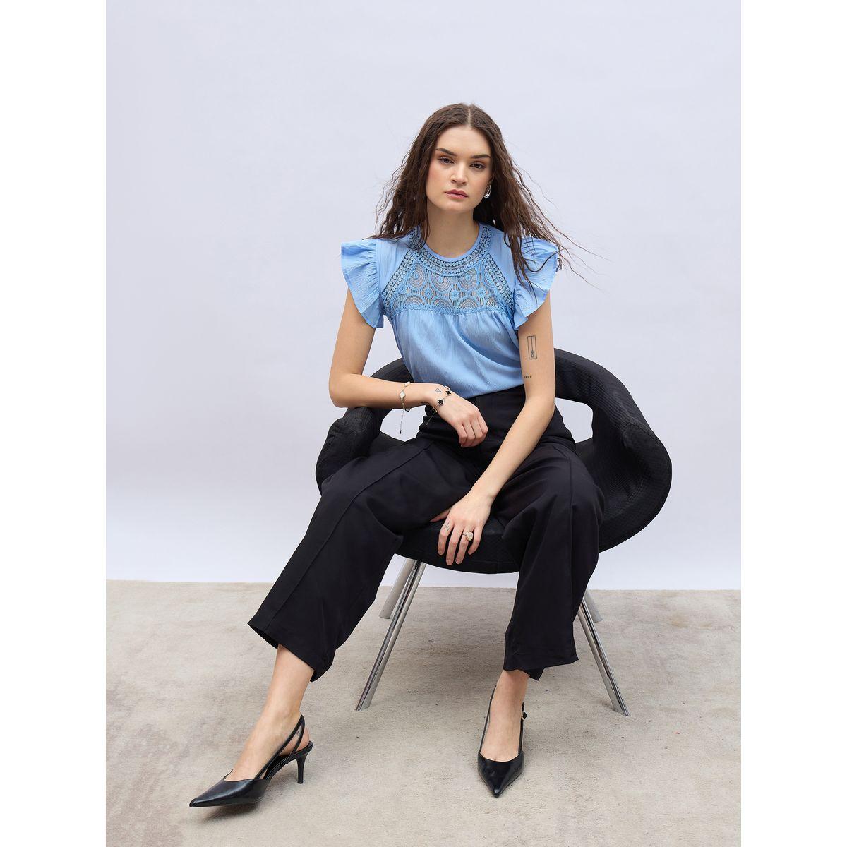 Styli Solid Tailored Wide Leg Pants with Pin Tuck Detail-women-clothing-bottoms-trousers-image-6