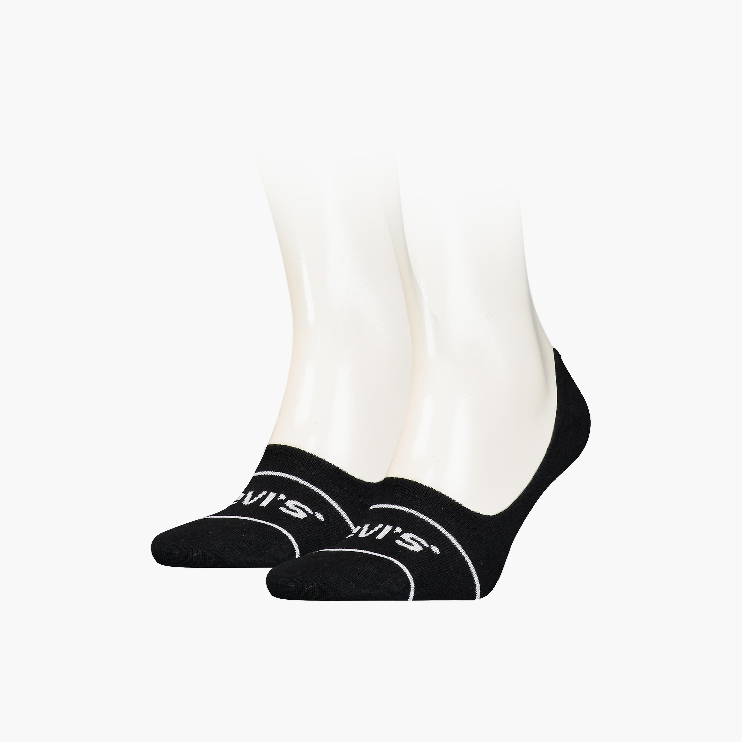 مجموعة من 2 جوارب رجالية ببطانة حذاء بشعار منقوش من ليفايس-men-socks-image-2