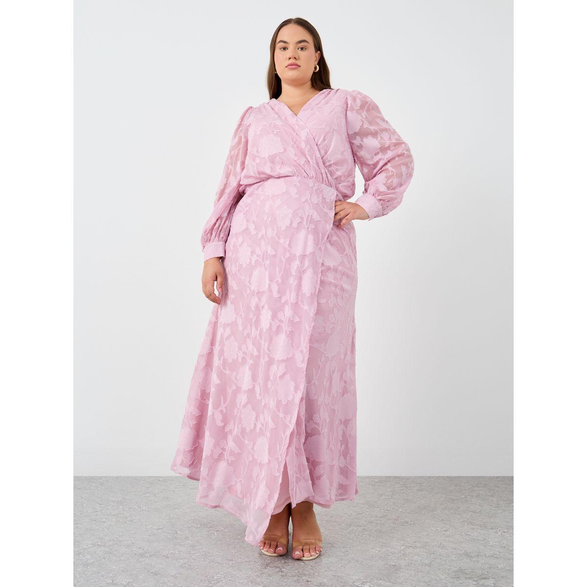 فستان طويل بمقاس كبير وأكمام بالون-women-clothing-dresses-image-2