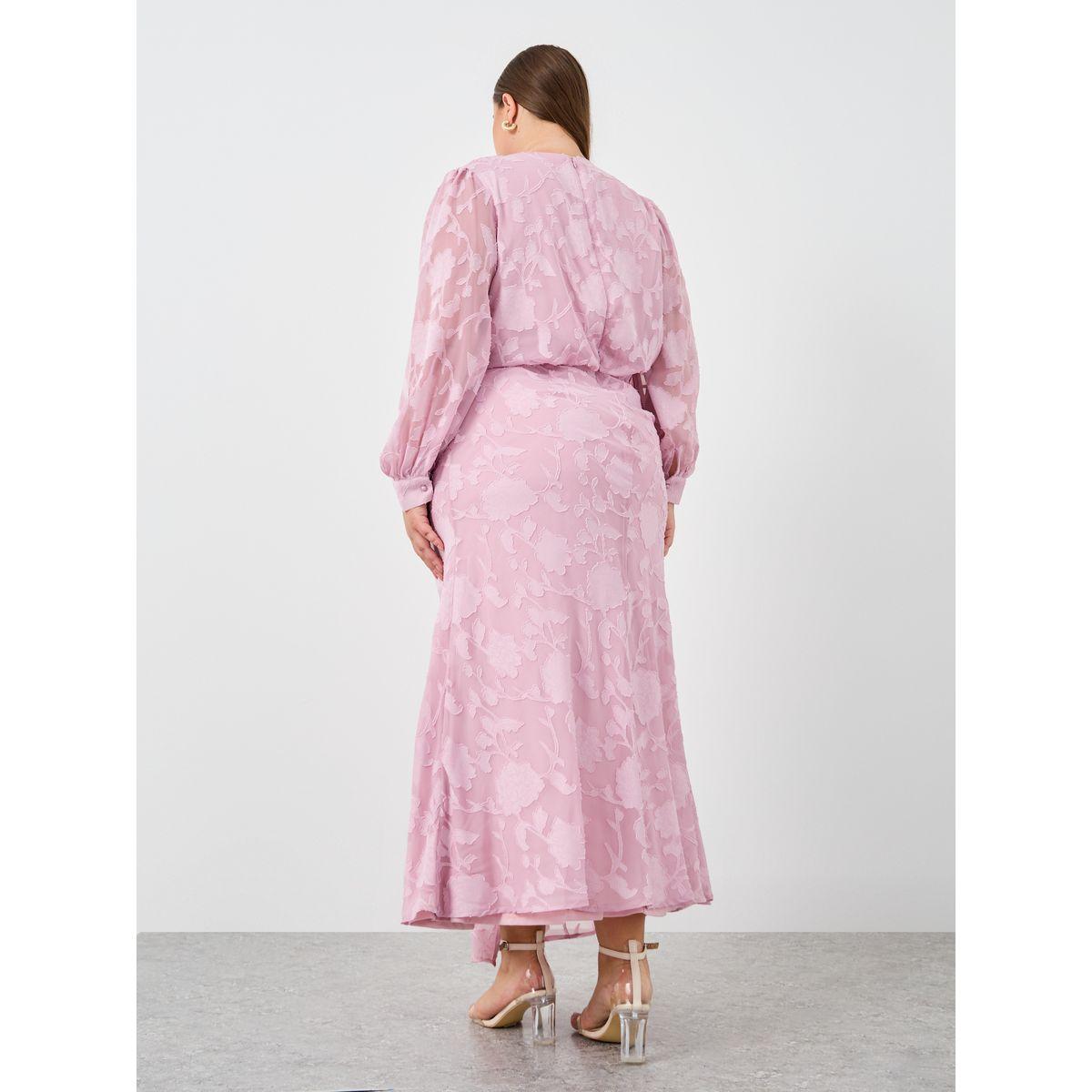 فستان طويل بمقاس كبير وأكمام بالون-women-clothing-dresses-image-5