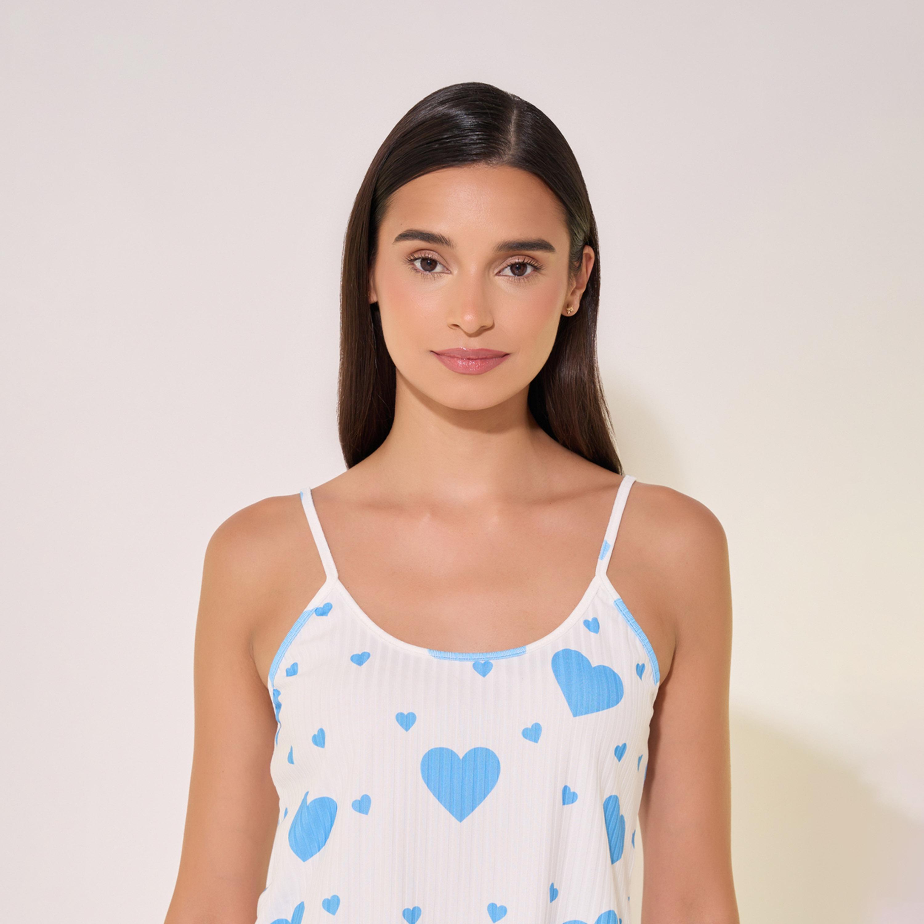 مجموعة من بنطال بيجاما وبلوزة كامي بحمالات-women-clothing-nightwear-pyjamas-longsets-image-4