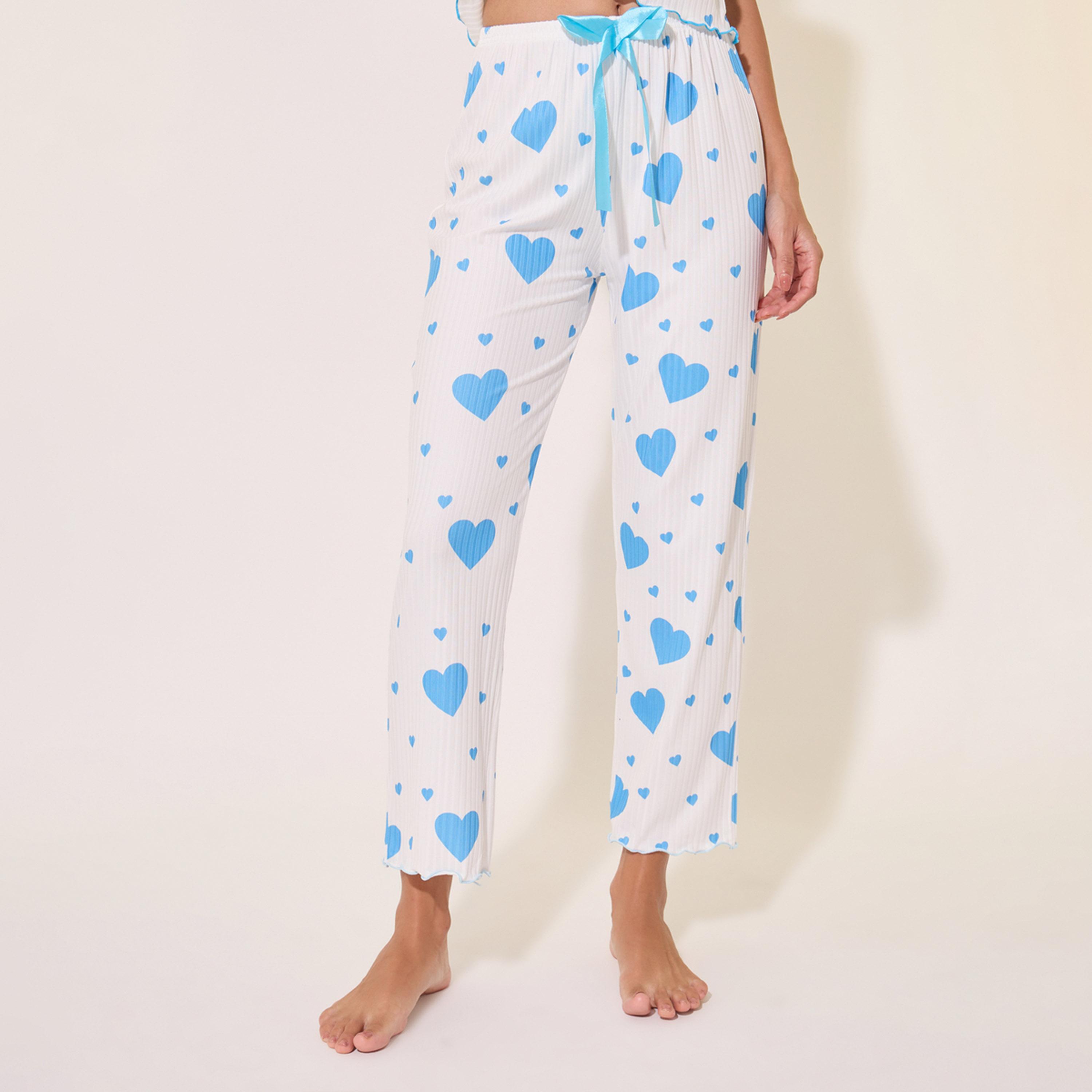 مجموعة من بنطال بيجاما وبلوزة كامي بحمالات-women-clothing-nightwear-pyjamas-longsets-image-6