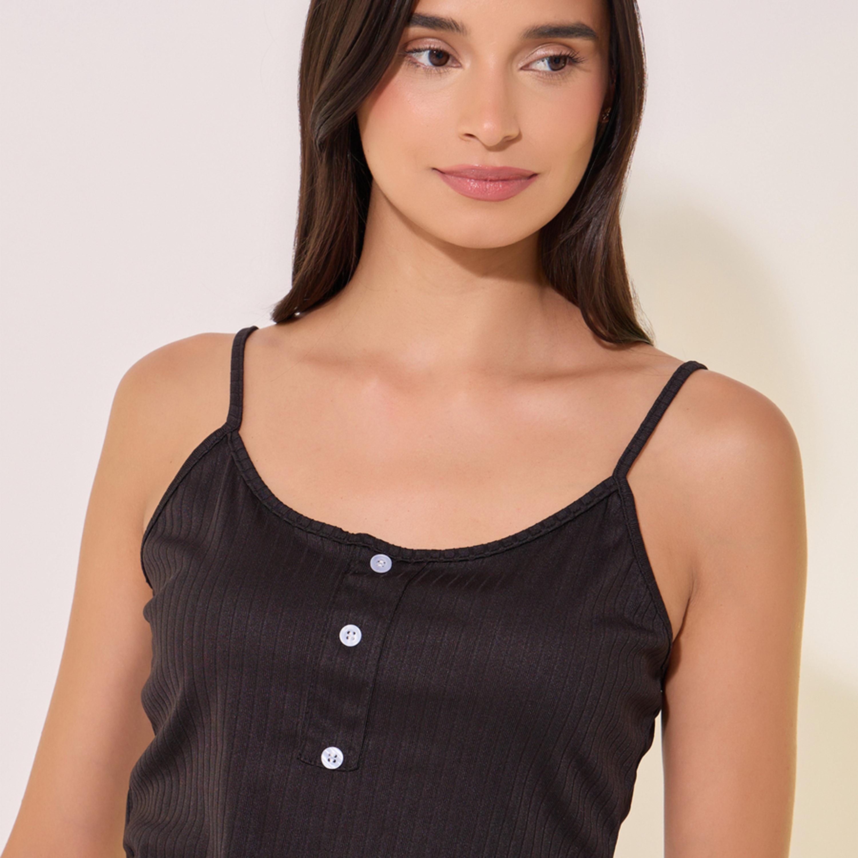 Take Two Set of 3 - Solid Cami Top and Shorts and Pants Pyjama Sets-women-clothing-nightwear-pyjamas-longsets-image-4