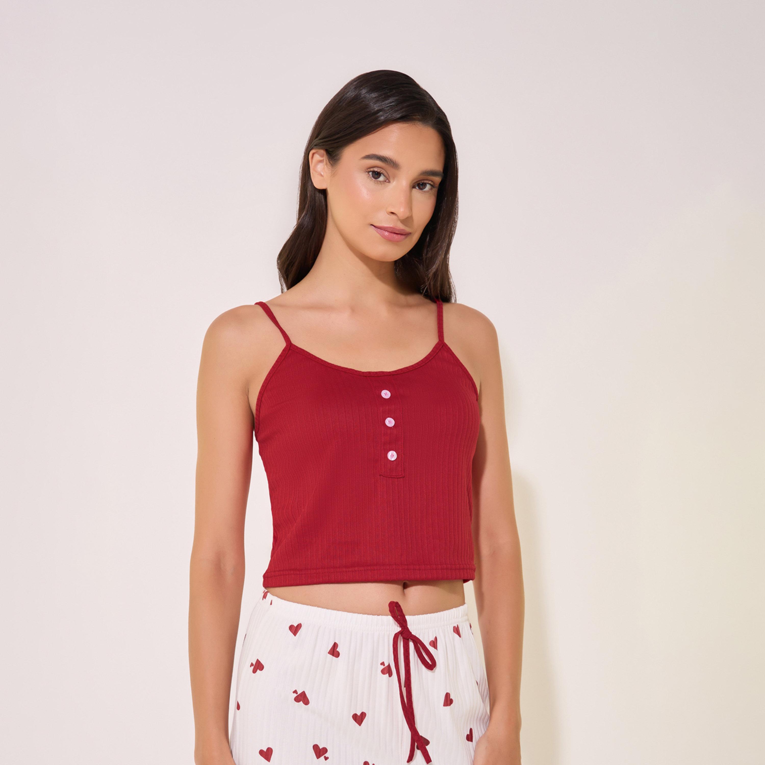مجموعة من 3 بنطال بيجاما وشورت مع بلوزة كامي-women-clothing-nightwear-pyjamas-longsets-image-4
