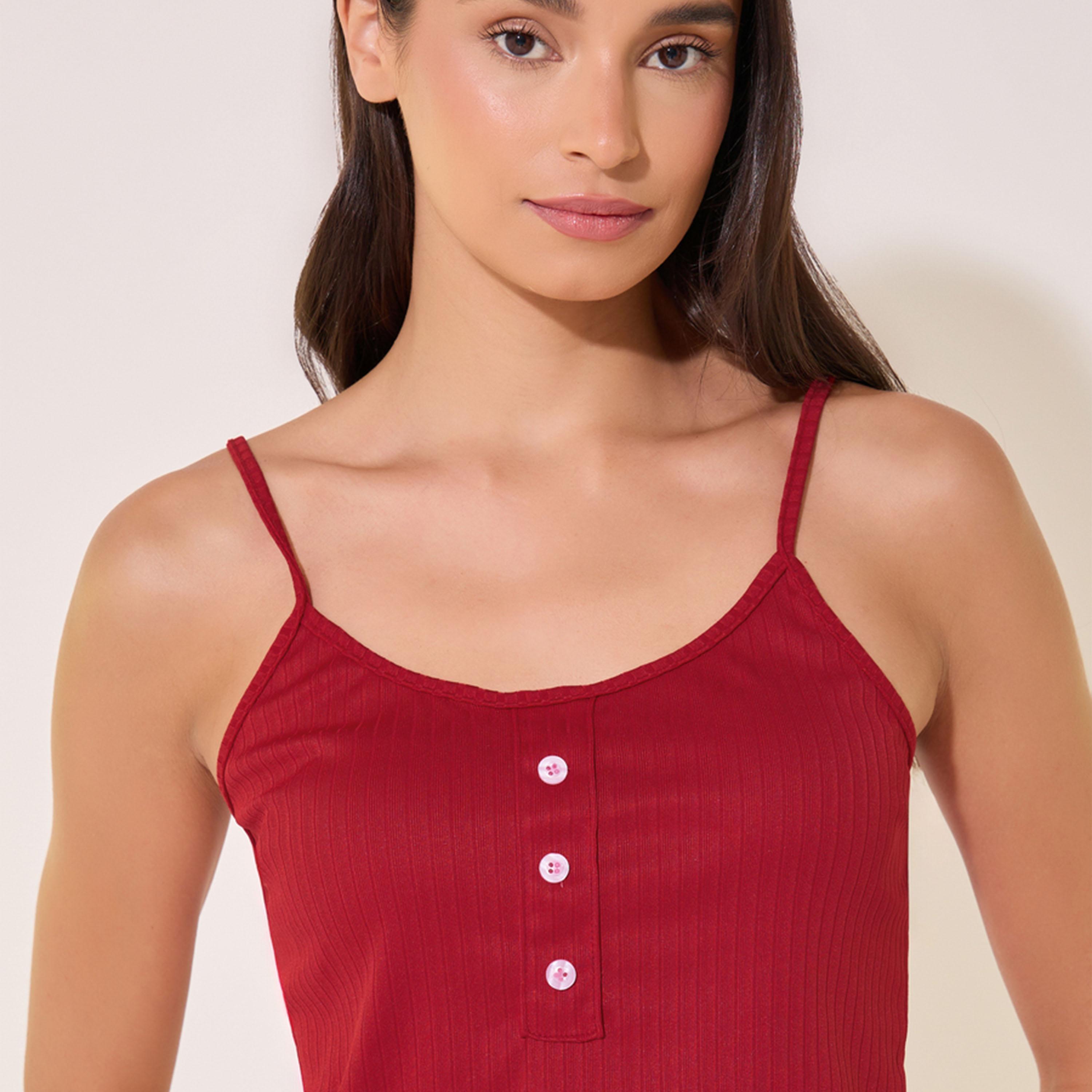 مجموعة من 3 بنطال بيجاما وشورت مع بلوزة كامي-women-clothing-nightwear-pyjamas-longsets-image-5