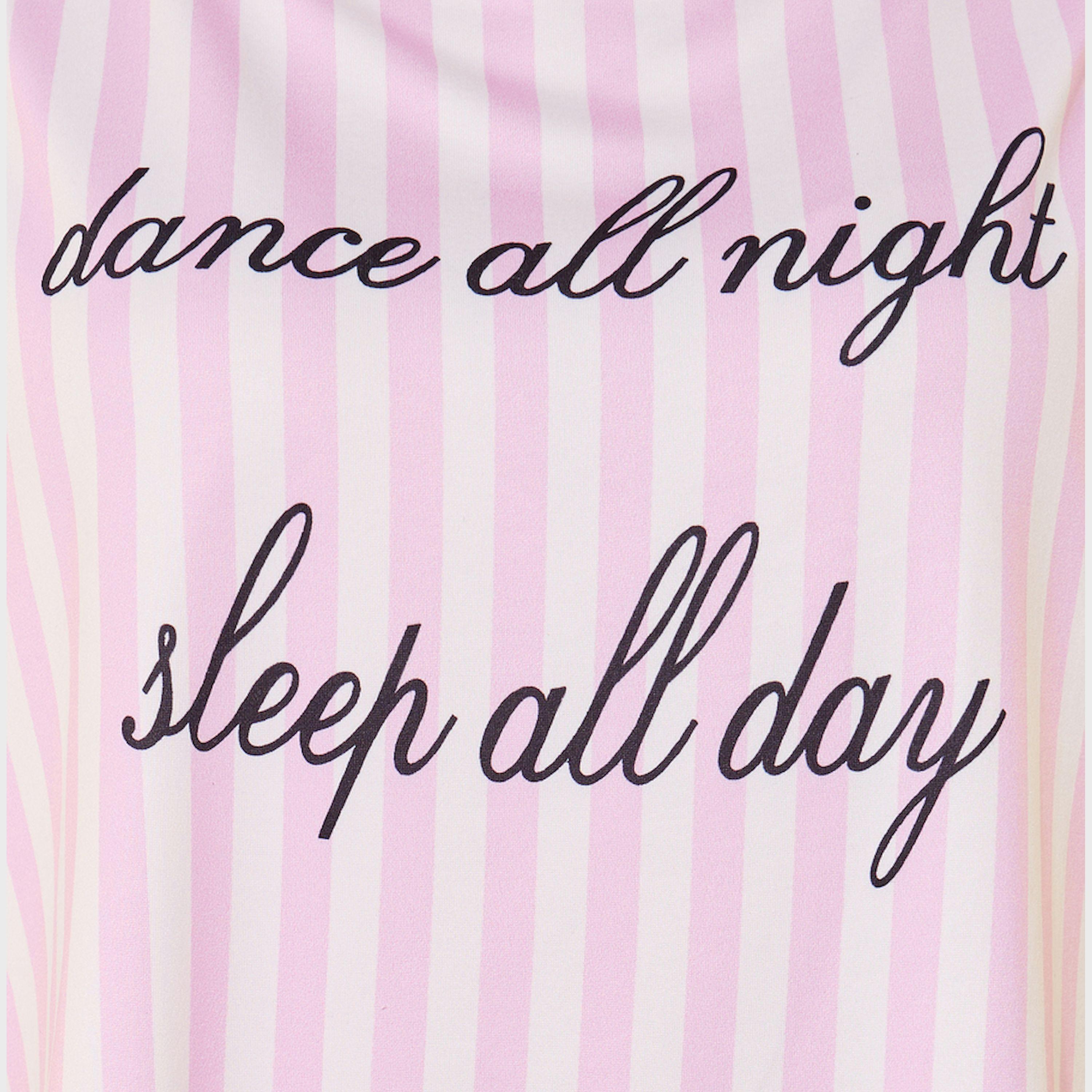 Take Two Slogan Print Striped Top and Shorts Pyjama Sets-women-clothing-nightwear-pyjamas-shortsets-image-3
