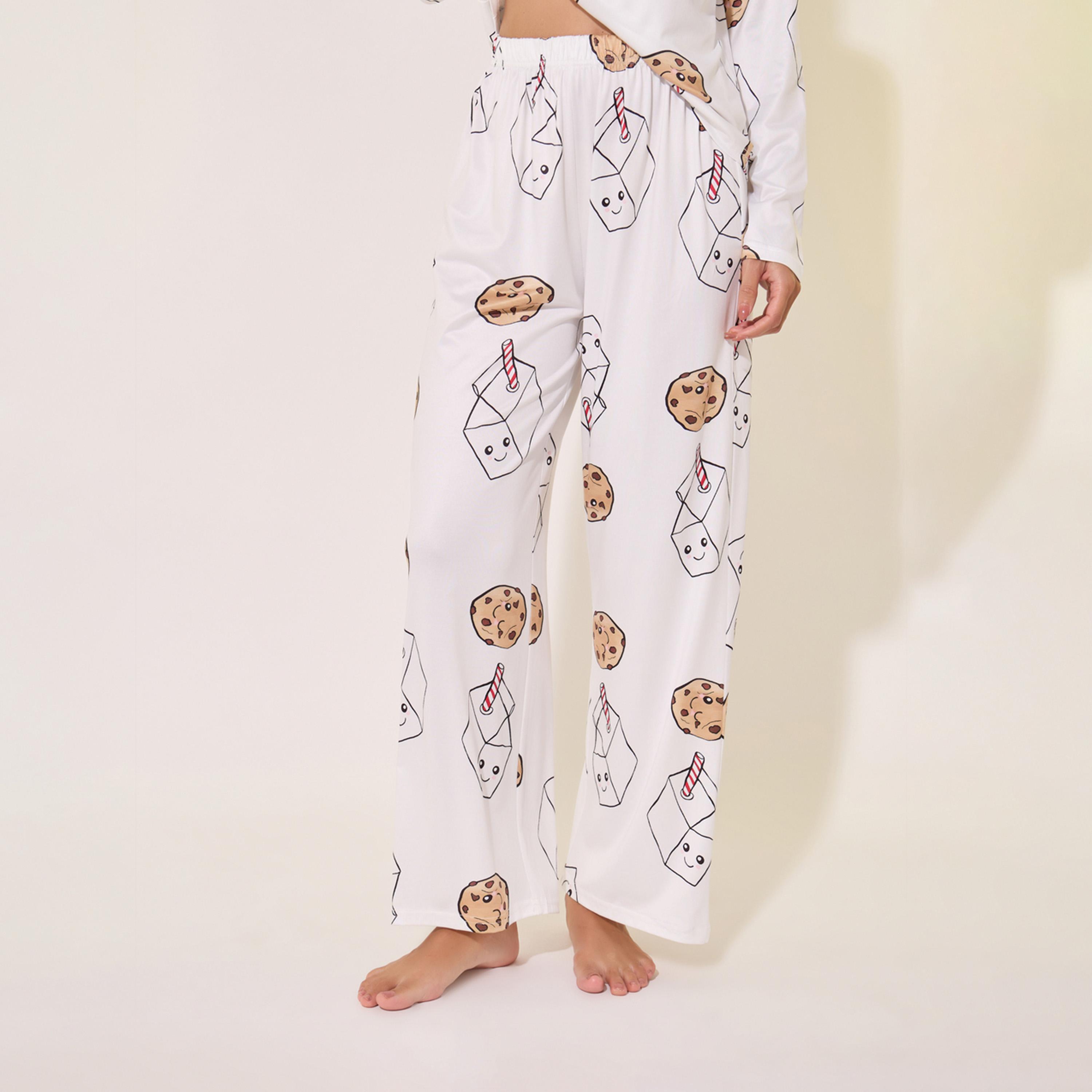 Take Two All-Over Print Round Neck T-Shirt and Pyjama Set-women-clothing-nightwear-pyjamas-longsets-image-6
