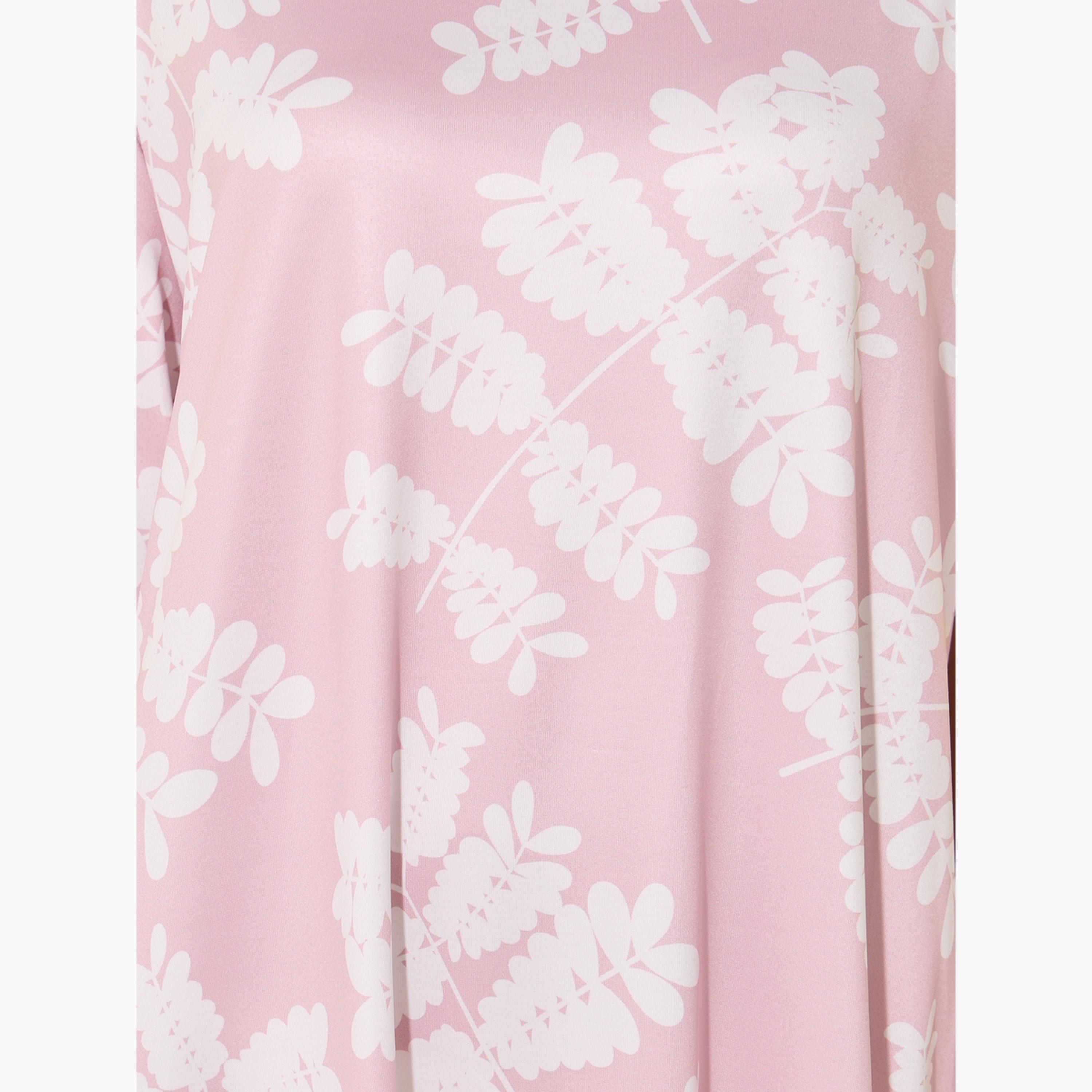 Take Two All-Over Print Round Neck Sleep T-Shirt Dress-women-clothing-nightwear-nighties-image-4