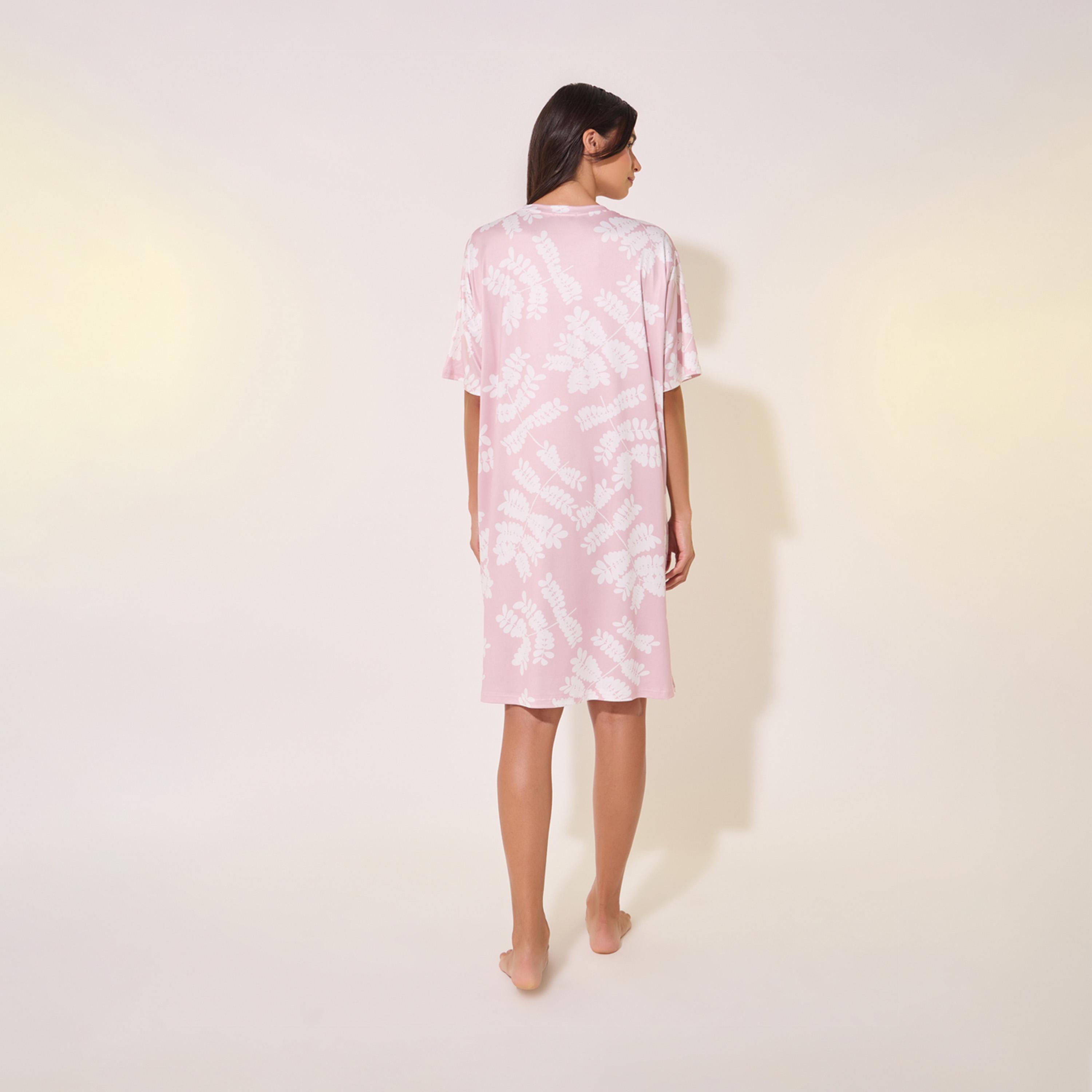 Take Two All-Over Print Round Neck Sleep T-Shirt Dress-women-clothing-nightwear-nighties-image-5